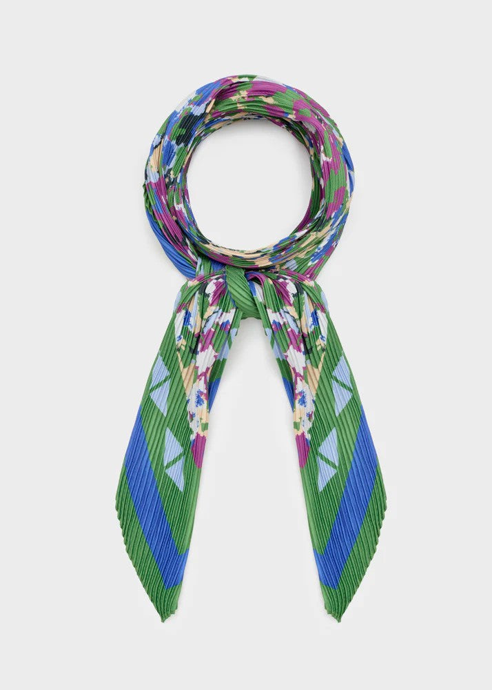 Nalì foulard in poliestere "Plissè" Multicolor MGSC0026.VERDE