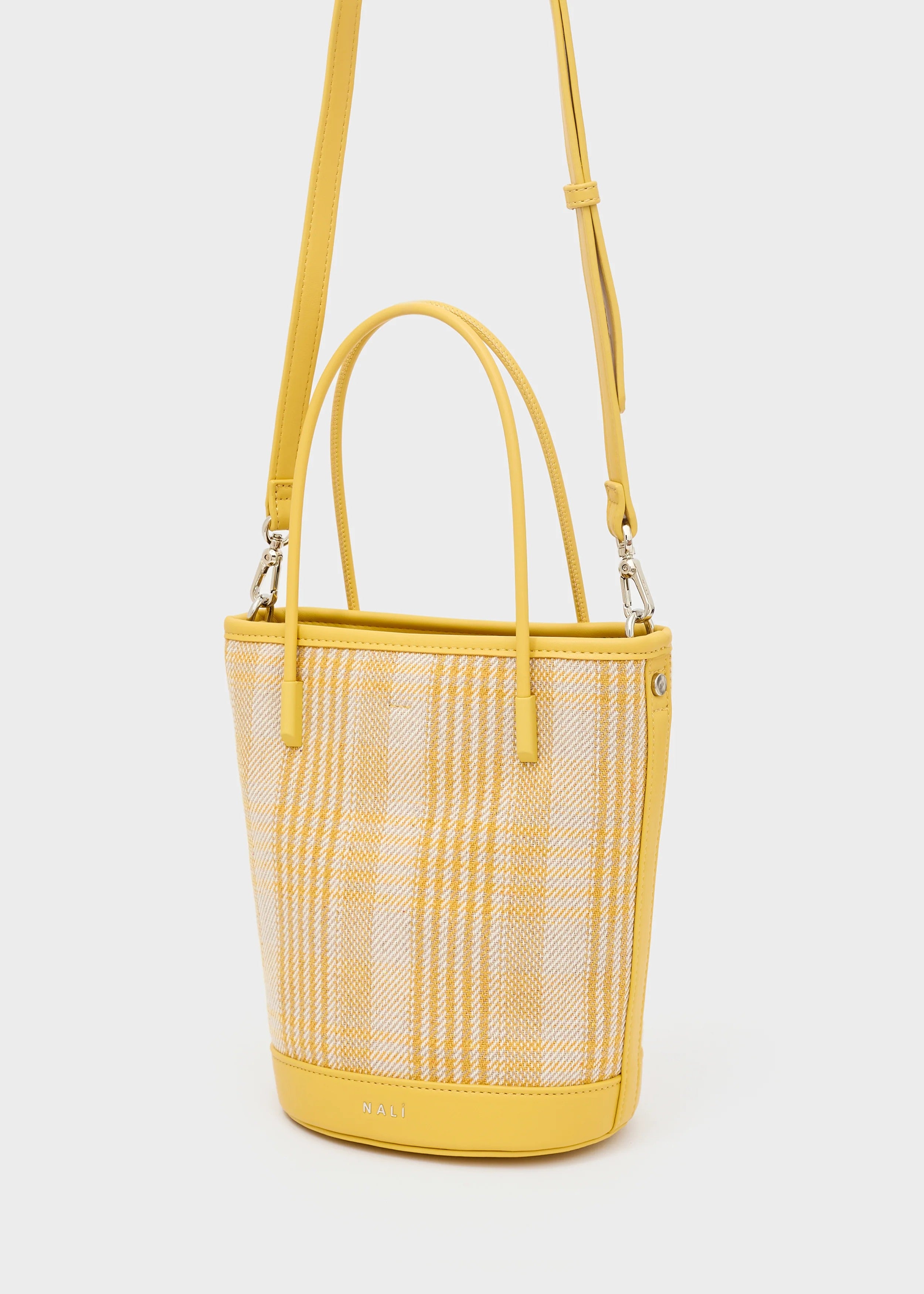 Nalì borsa mano in tessuto "Kasia" Giallo MHBS0058.GIALLO