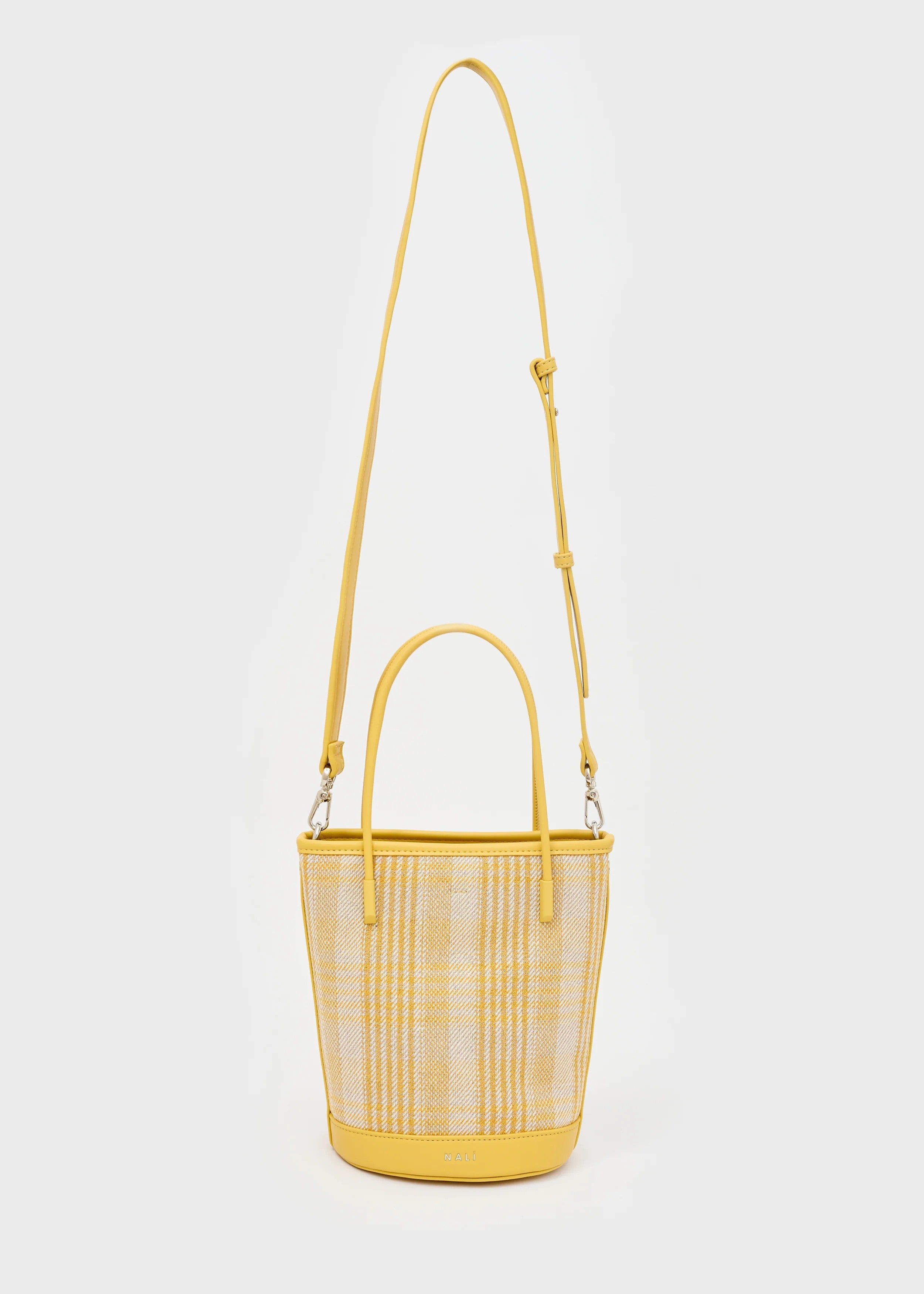 Nalì borsa mano in tessuto "Kasia" Giallo MHBS0058.GIALLO