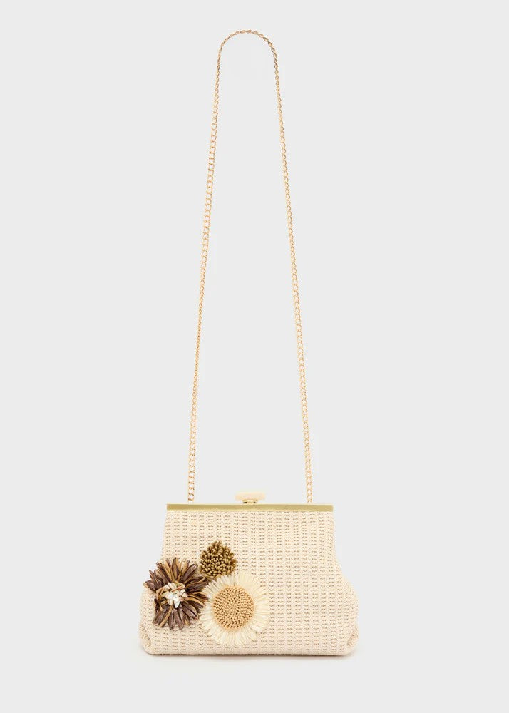 Nalì pochette in raffia "Marbella" Beige SNPC0023.BEIGE
