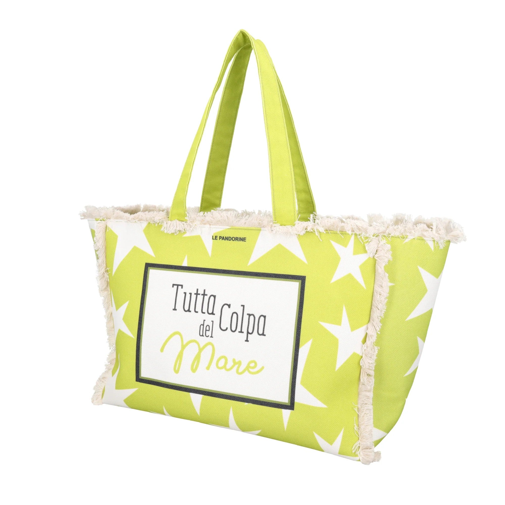 Le Pandorine borsa mare in tessuto "Marina" Multicolor PS2635B80.LIME