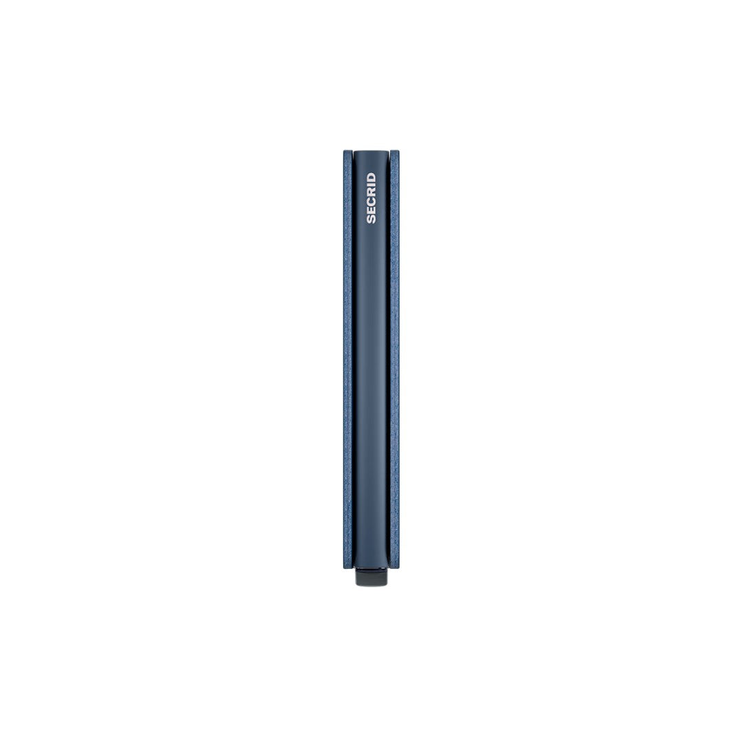 Secrid portafogli compatto in alluminio e pelle "Slimwallet Crisple" Blu SC.NAVY