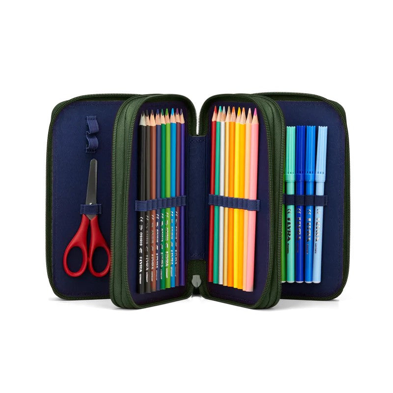 Ergobag astuccio kids in tessuto con accessori inclusi Verde 01292.392 EXBEARDITION