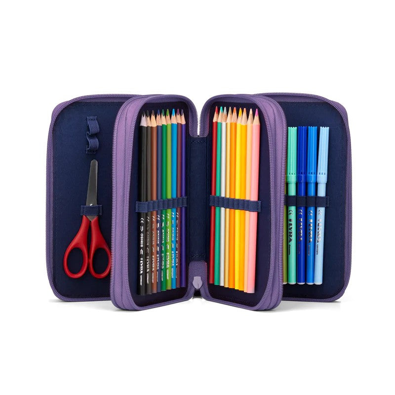 Ergobag astuccio kids in tessuto con accessori inclusi Lilla 01292.396 PONYBEARADISE