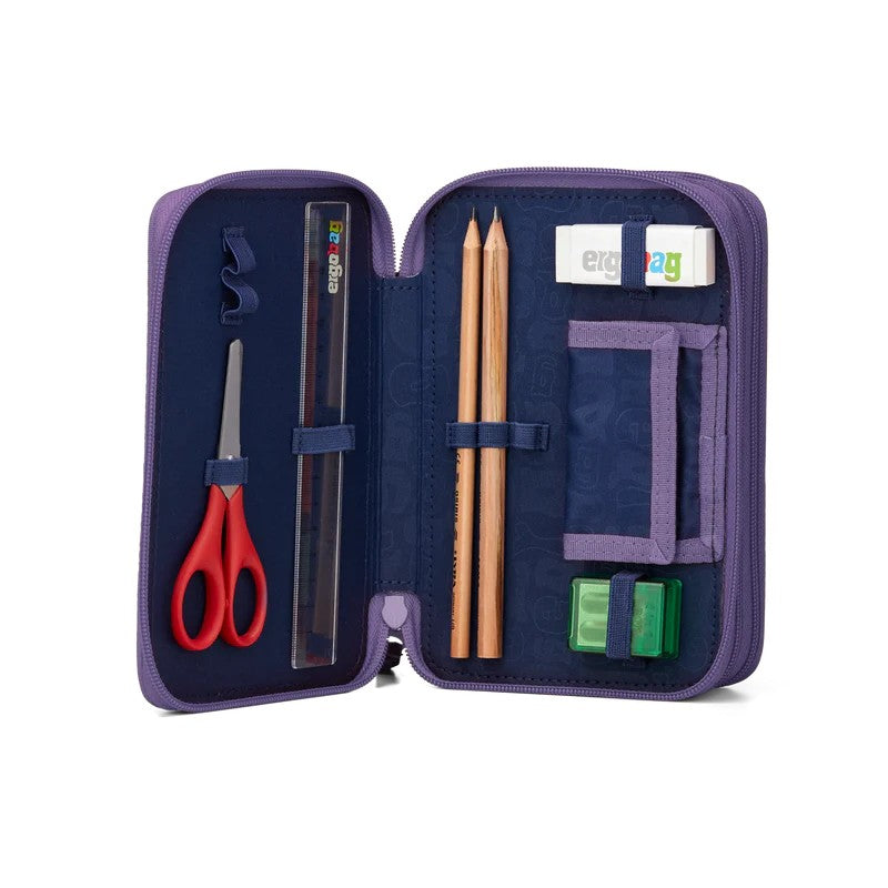 Ergobag astuccio kids in tessuto con accessori inclusi Lilla 01292.396 PONYBEARADISE
