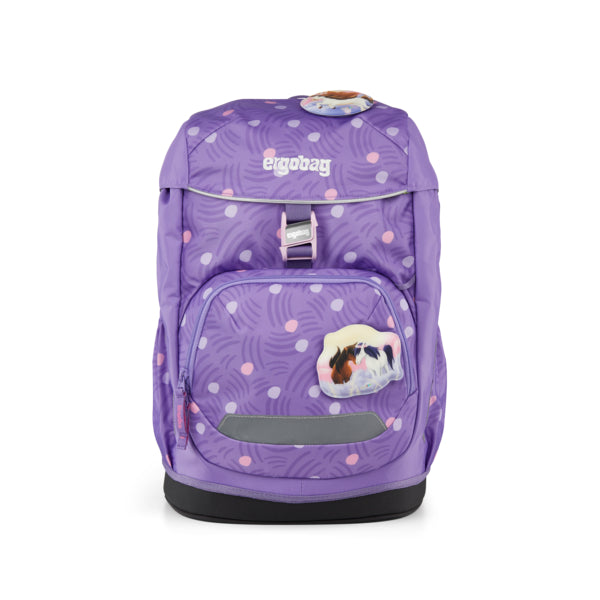 Ergobag zaino scolastico in tessuto con sacca e astuccio inclusi "Flex Set" Lilla 01519.396 PONYBEARADISE