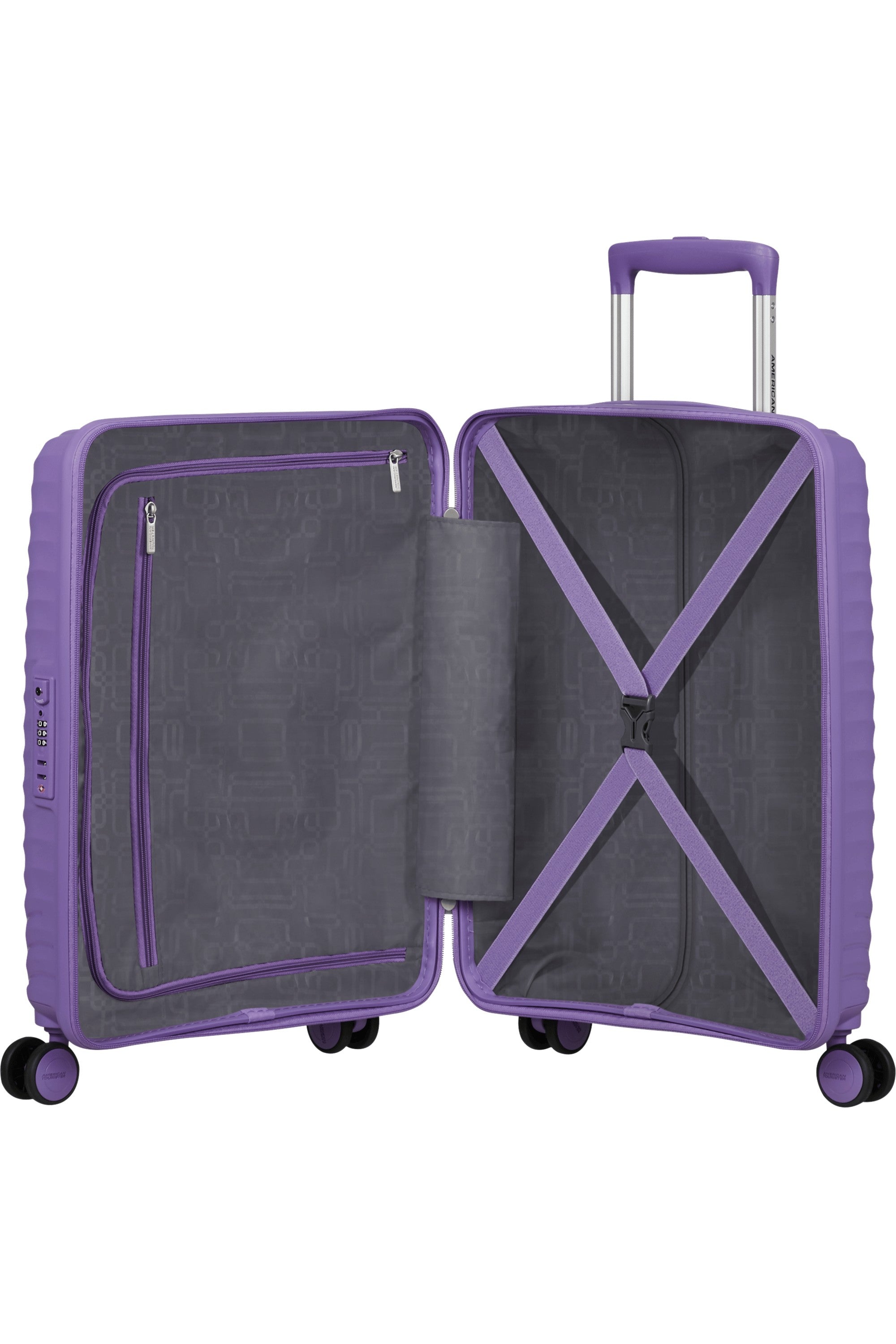 American Tourister trolley cabina in polipropilene "Diablast" Lilla 159573.A989 PURPLE PULSE