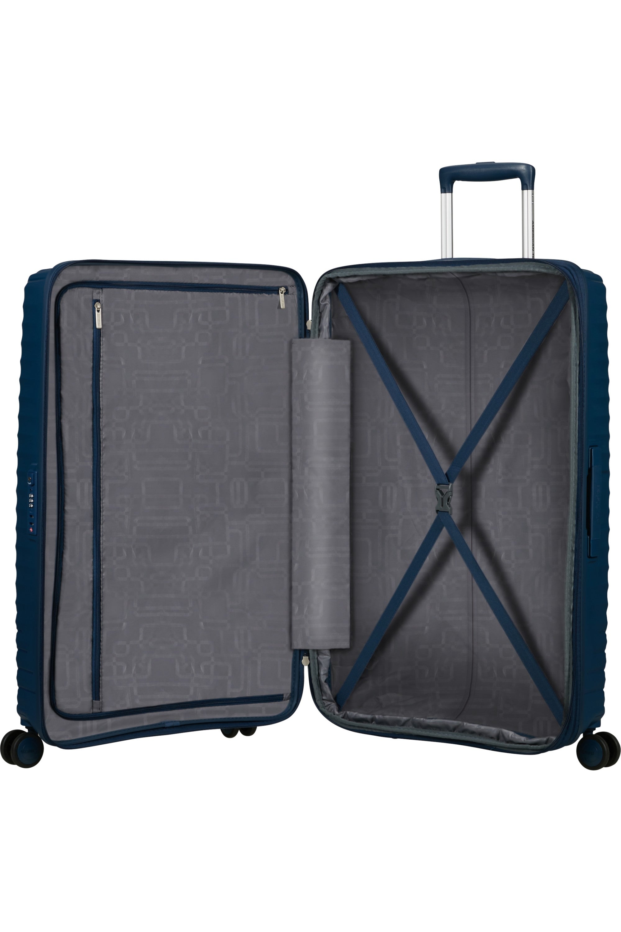 American Tourister trolley grande in polipropilene "Diablast" Blu 159576.A992 DARKWAVE BLUE