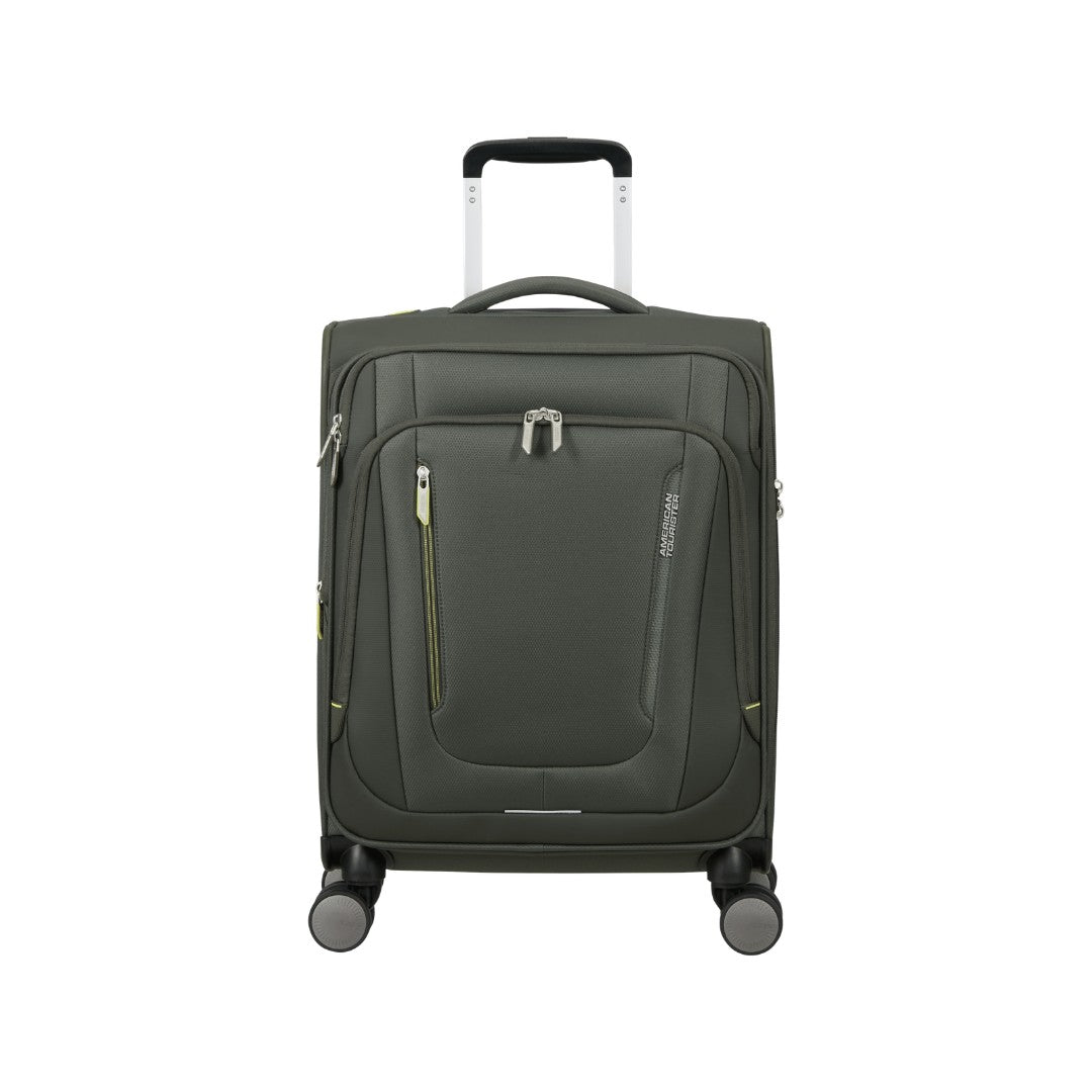 American Tourister trolley cabina espandibile in tessuto "Wanderlite" Verde 158076.3457 DARK KHAKI