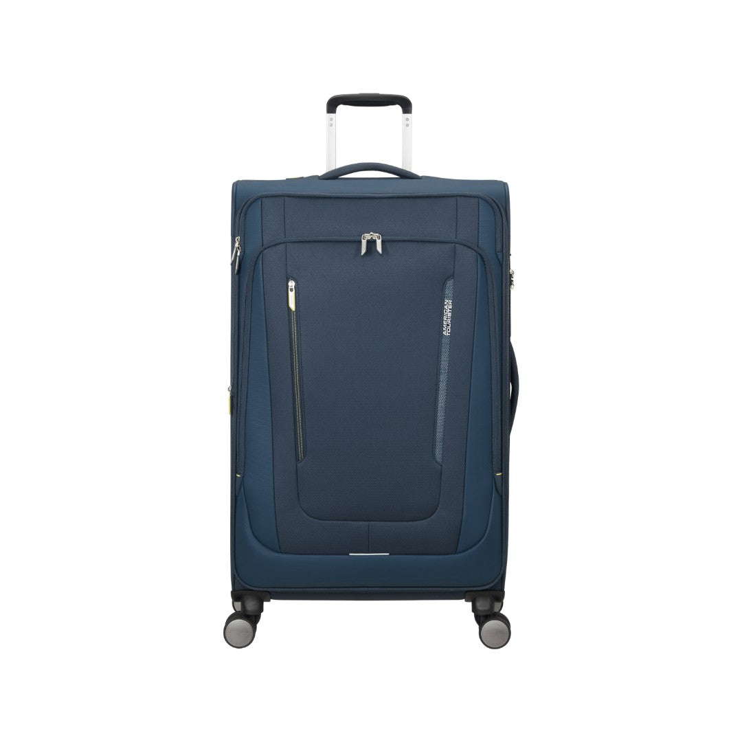American Tourister trolley grande espandibile in tessuto "Wanderlite" Blu 158078.1265 DARK NAVY