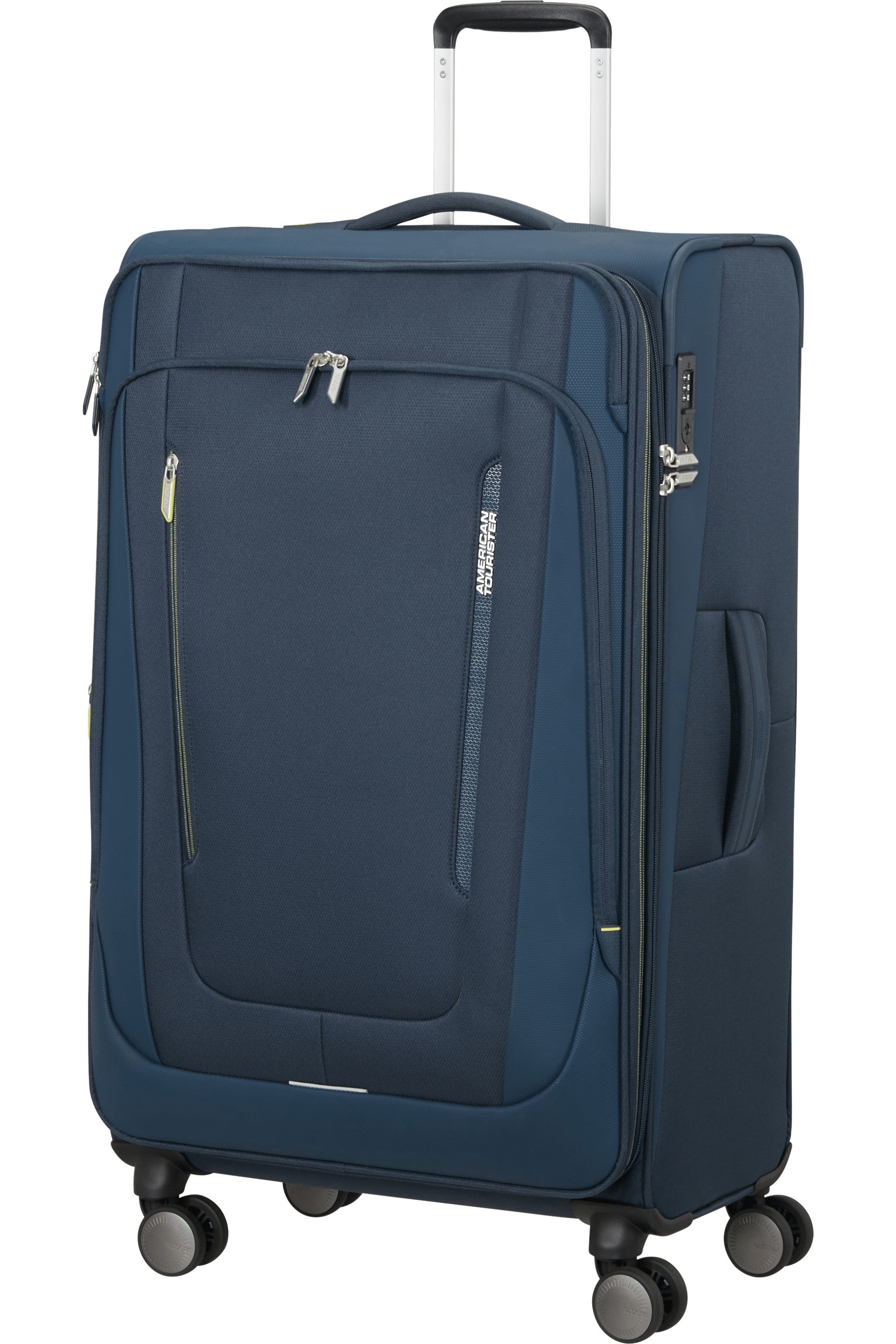 American Tourister trolley grande espandibile in tessuto "Wanderlite" Blu 158078.1265 DARK NAVY