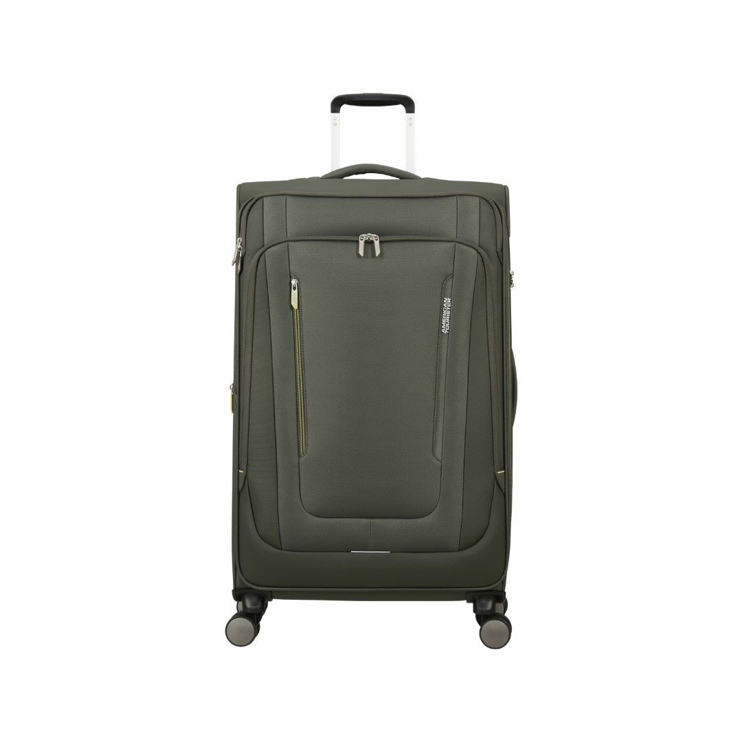 American Tourister trolley grande espandibile in tessuto "Wanderlite" Verde 158078.3457 DARK KHAKI