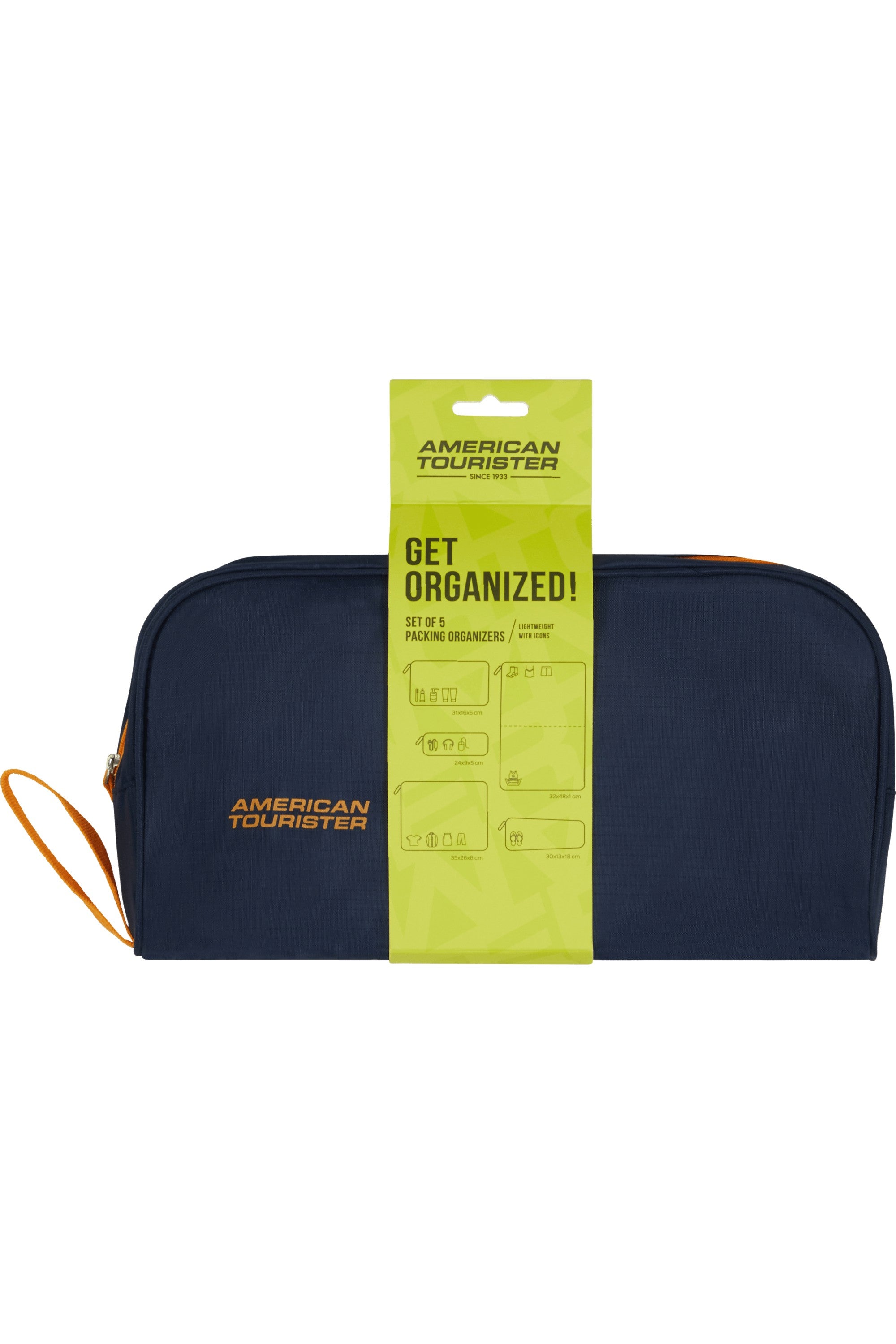 American Tourister set di 5 packing organizers "Travel" Blu 159210.6032 NAVY/ORANGE