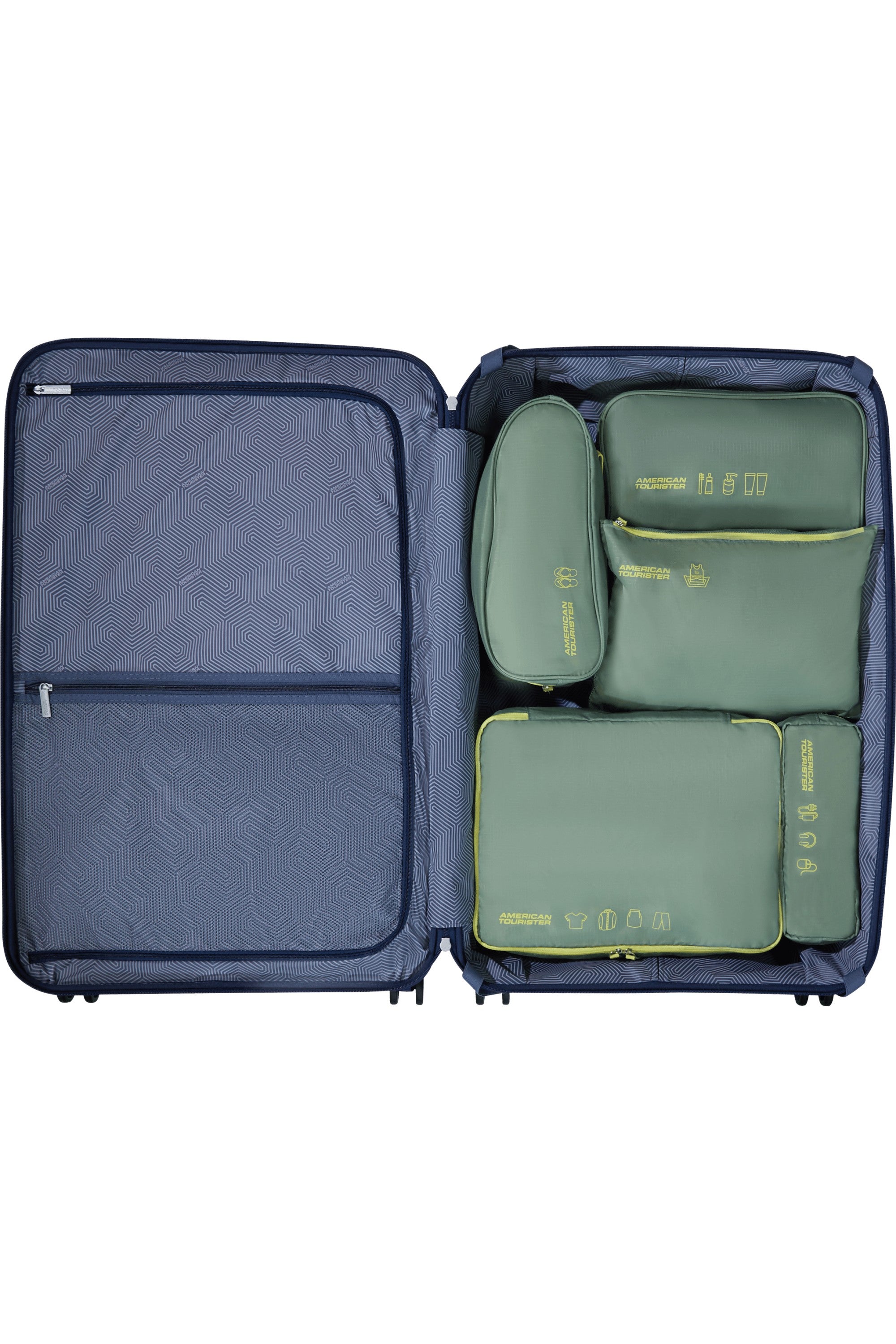 American Tourister set di 5 packing organizers "Travel" Verde 159210.A920 OLIVE/LIME