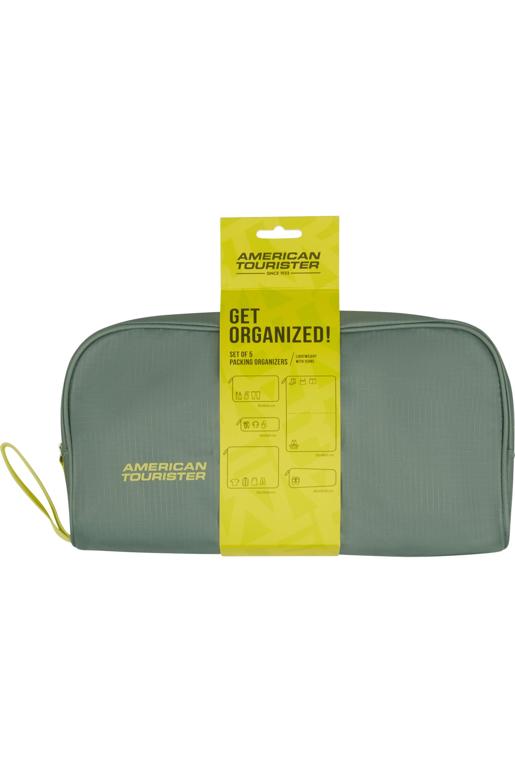 American Tourister set di 5 packing organizers "Travel" Verde 159210.A920 OLIVE/LIME