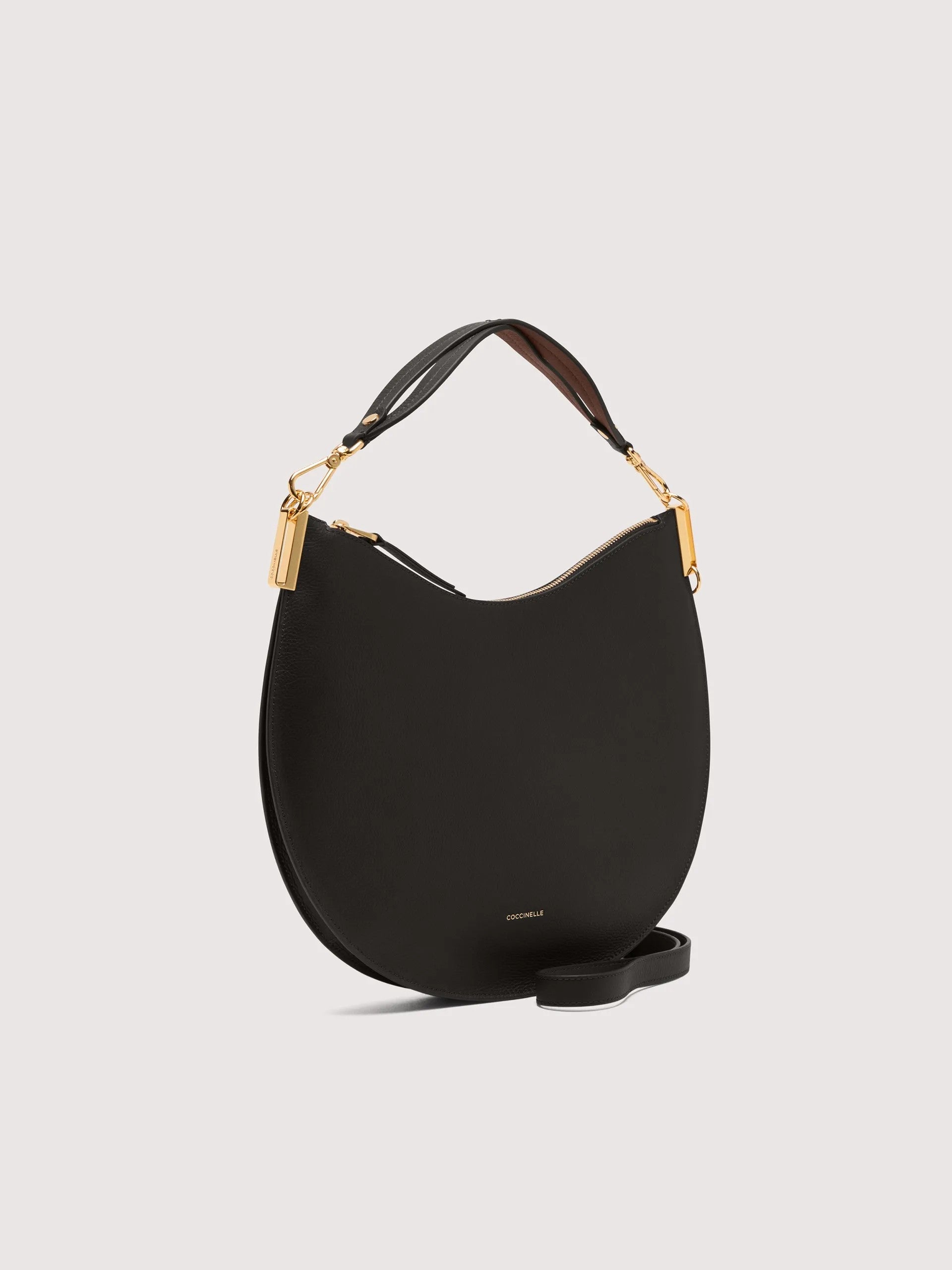Coccinelle borsa a spalla in pelle "Sunup" Nero E1QKF130201.613 NOIR/COGNAC