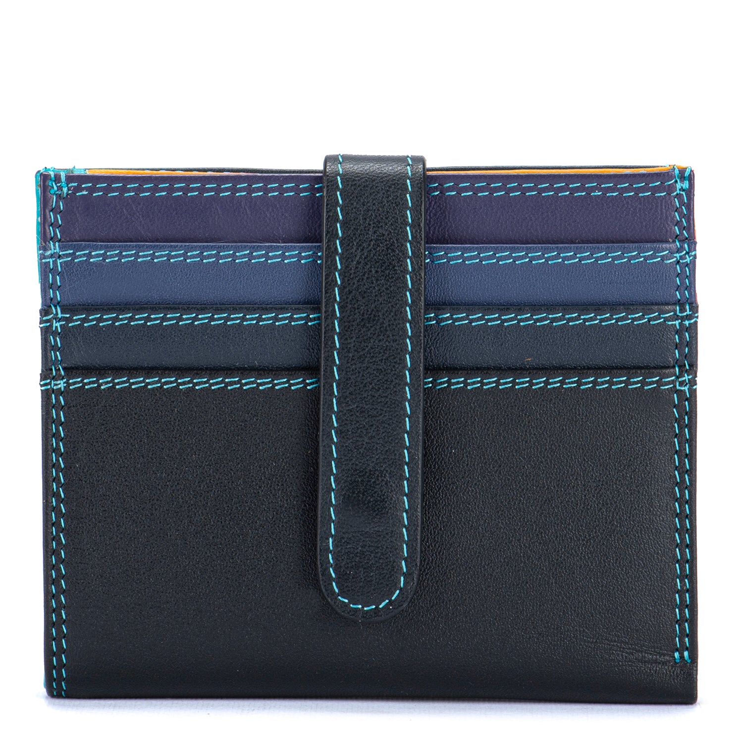 Mywalit porta carte di credito in pelle "Classic" Multicolor 1289.4 BLACK/PACE