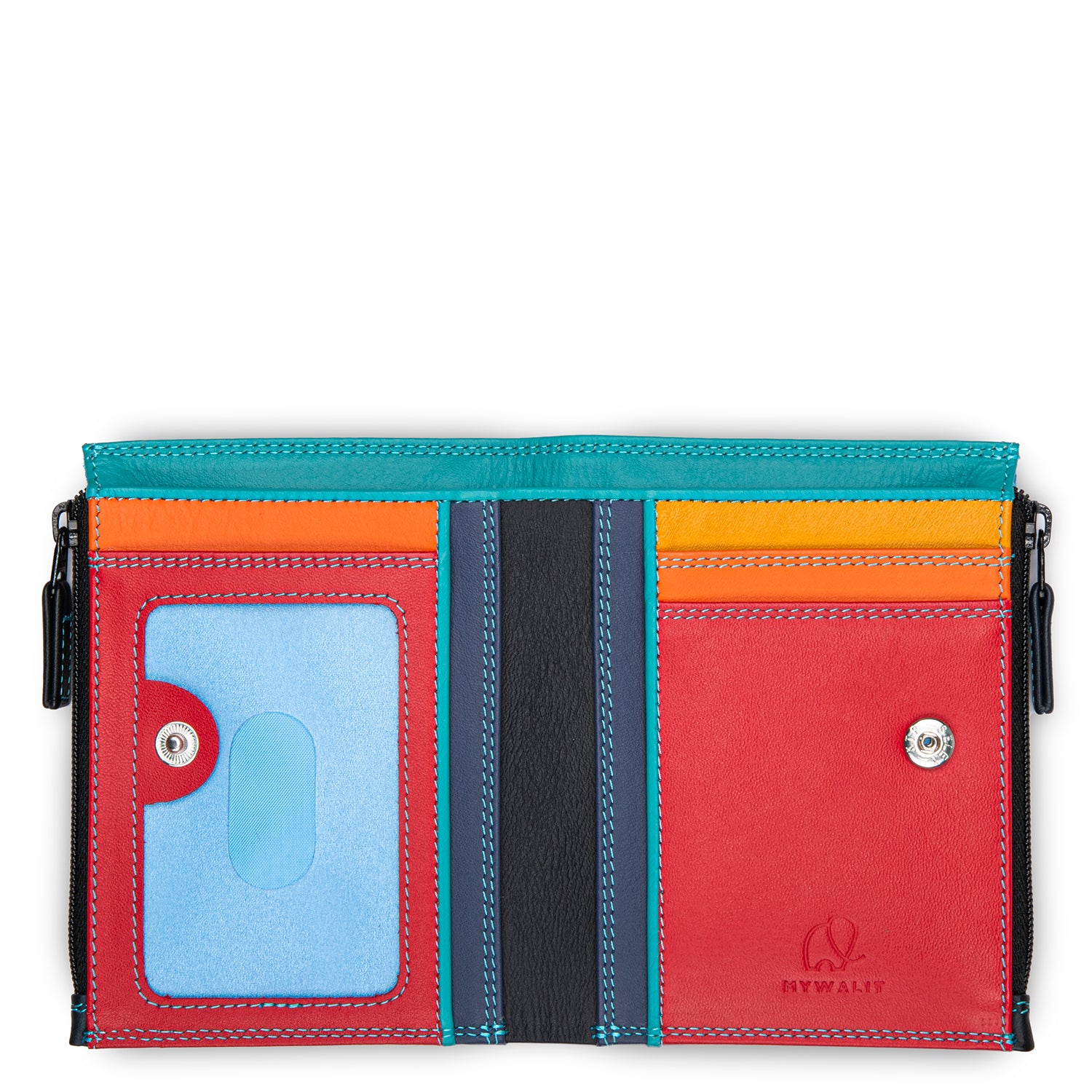 Mywalit portafogli in pelle "Classic" Multicolor 1291.4 BLACK PACE