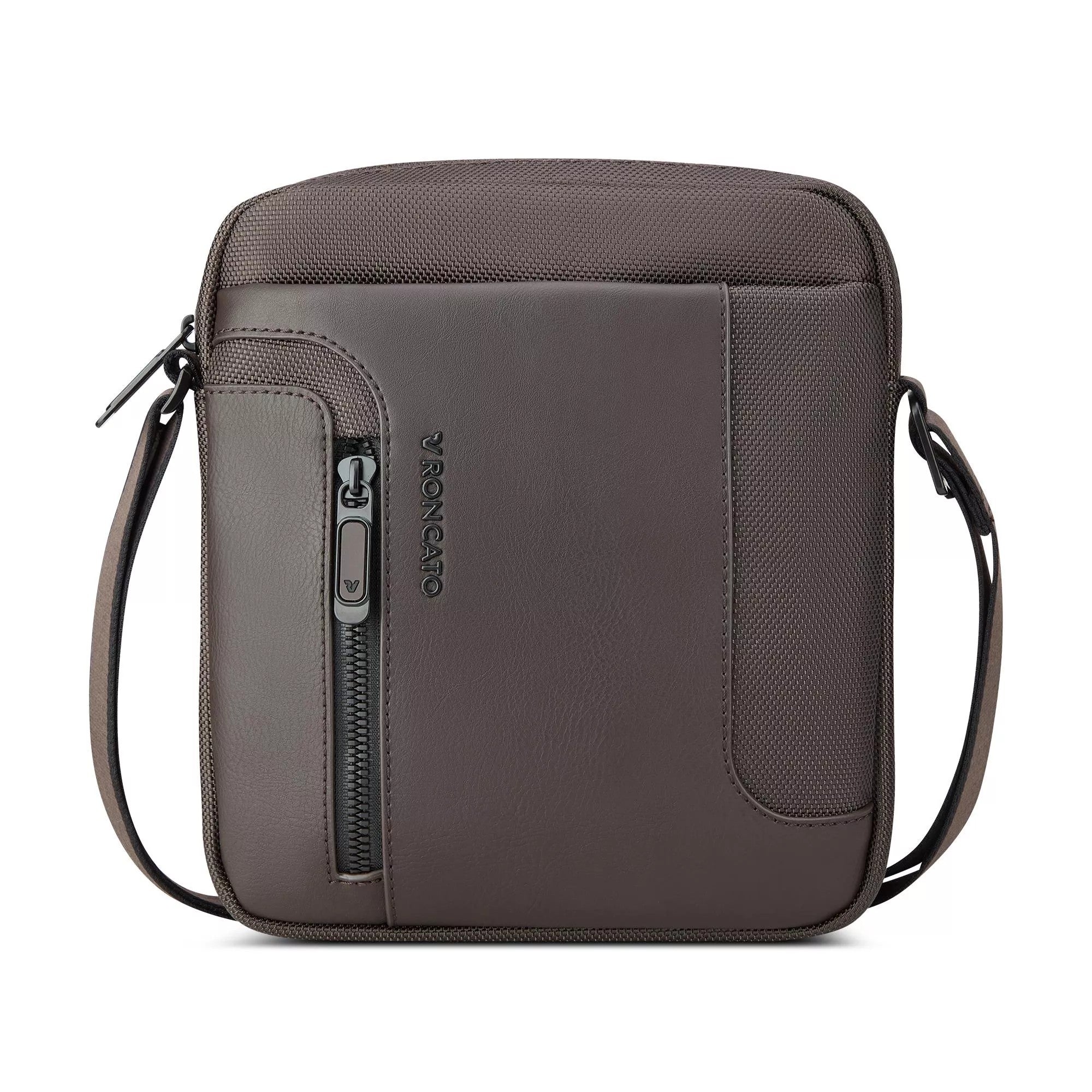 Roncato borsello in tessuto ed ecopelle "Panama 4 Marrone 400892.84 MOKA