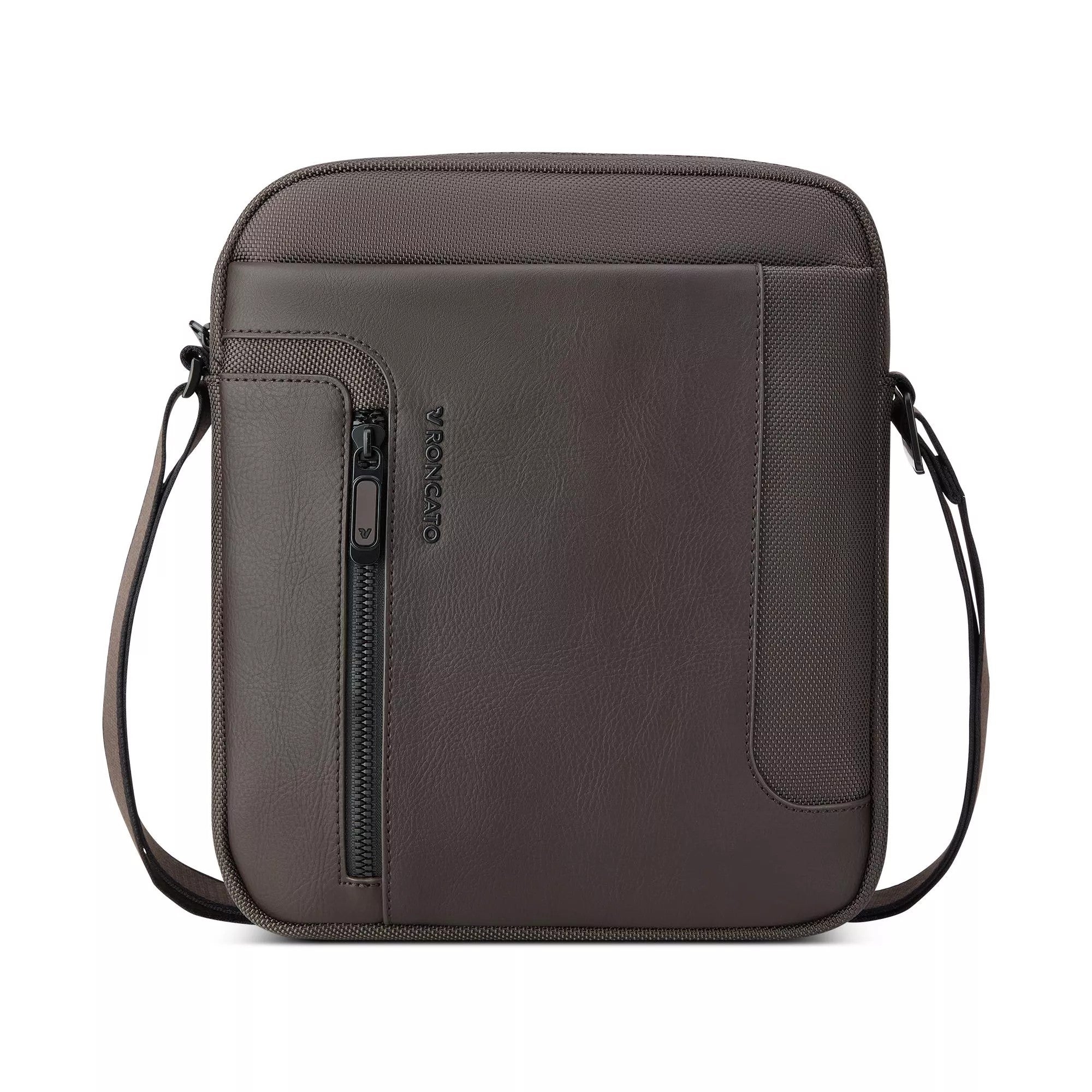 Roncato borsello in tessuto ed ecopelle "Panama 4 Marrone 400893.84 MOKA