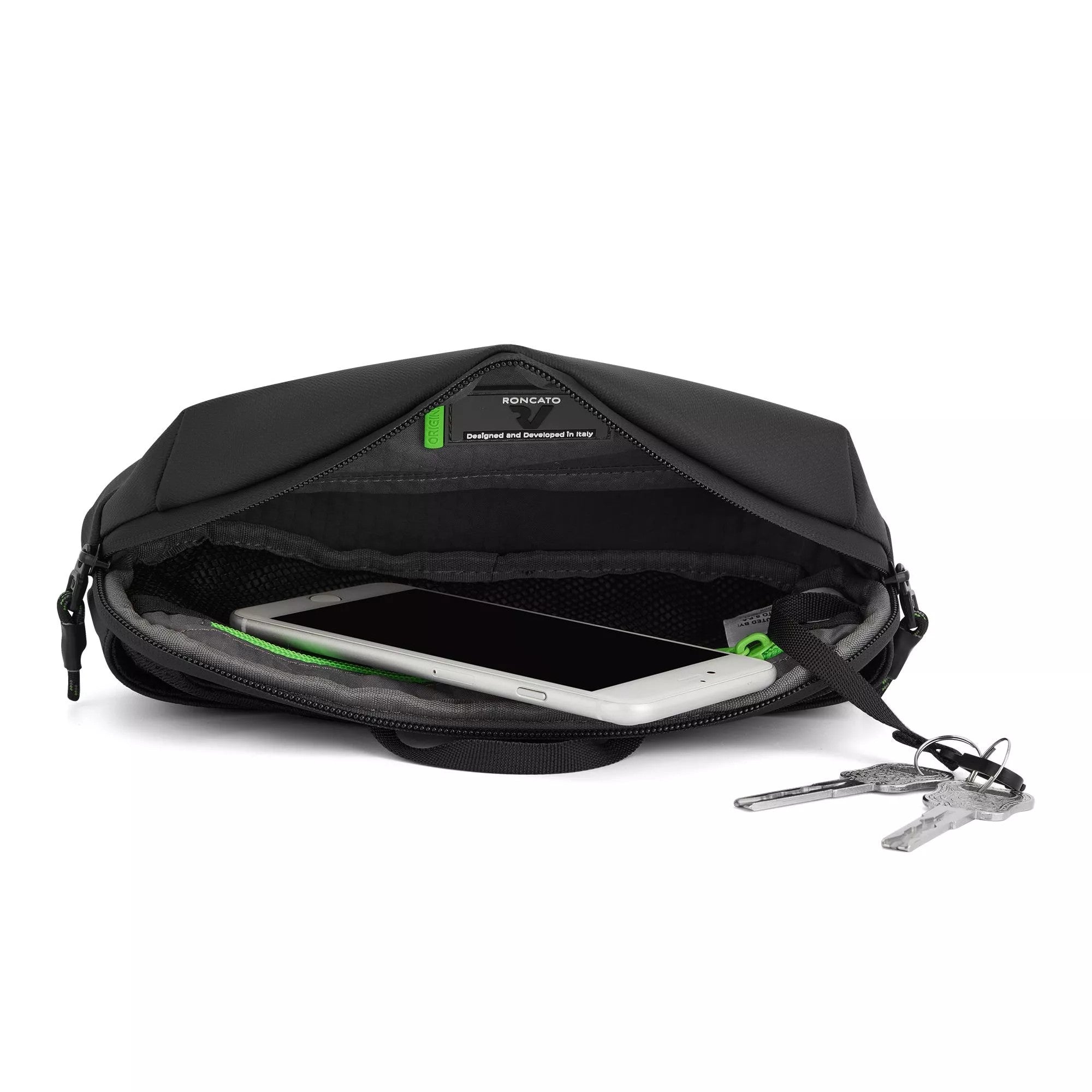 Roncato marsupio in tessuto "Norway" Nero 414209.01 NERO