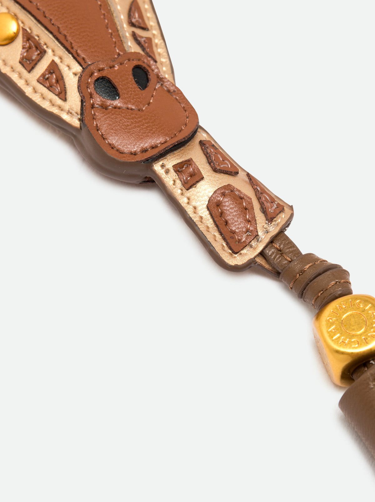 Gianni Chiarini portachiavi a ciondolo in pelle e metallo "Charm" Cuoio PC GIRAFFA05.14707