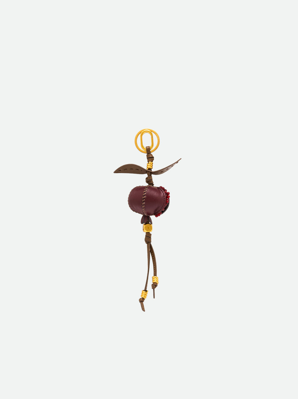 Gianni Chiarini portachiavi a ciondolo in pelle e metallo "Charm" Marrone PC POMENGRANATE10.14504
