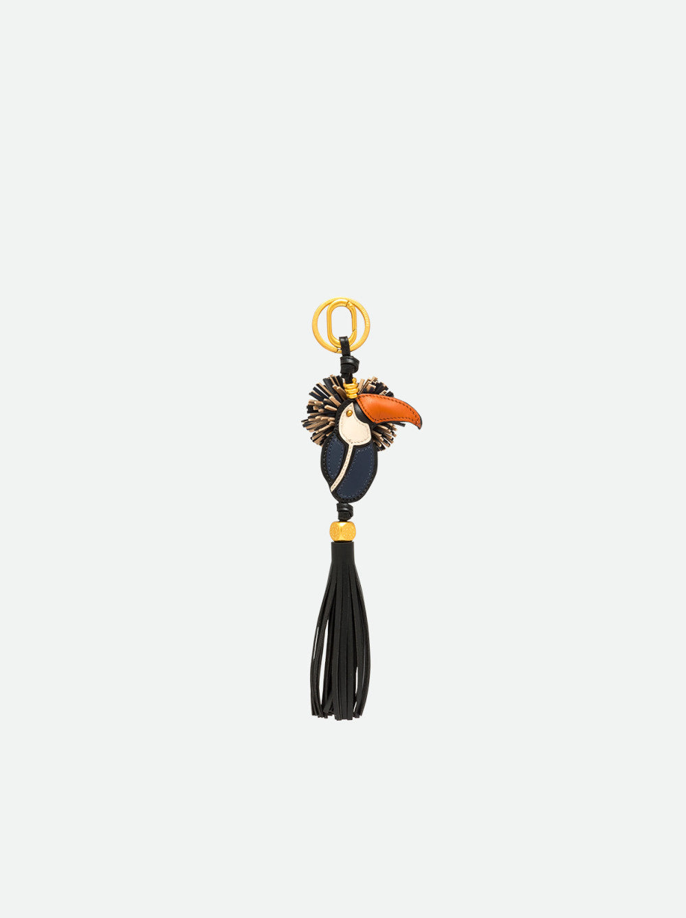 Gianni Chiarini portachiavi a ciondolo in pelle e metallo "Charm" Blu PC TUCANO02.12212