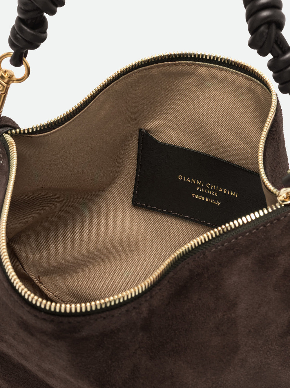 Gianni Chiarini borsa a spalla in camoscio "Cleo" Marrone BS12691CM-PL.974 MOKA