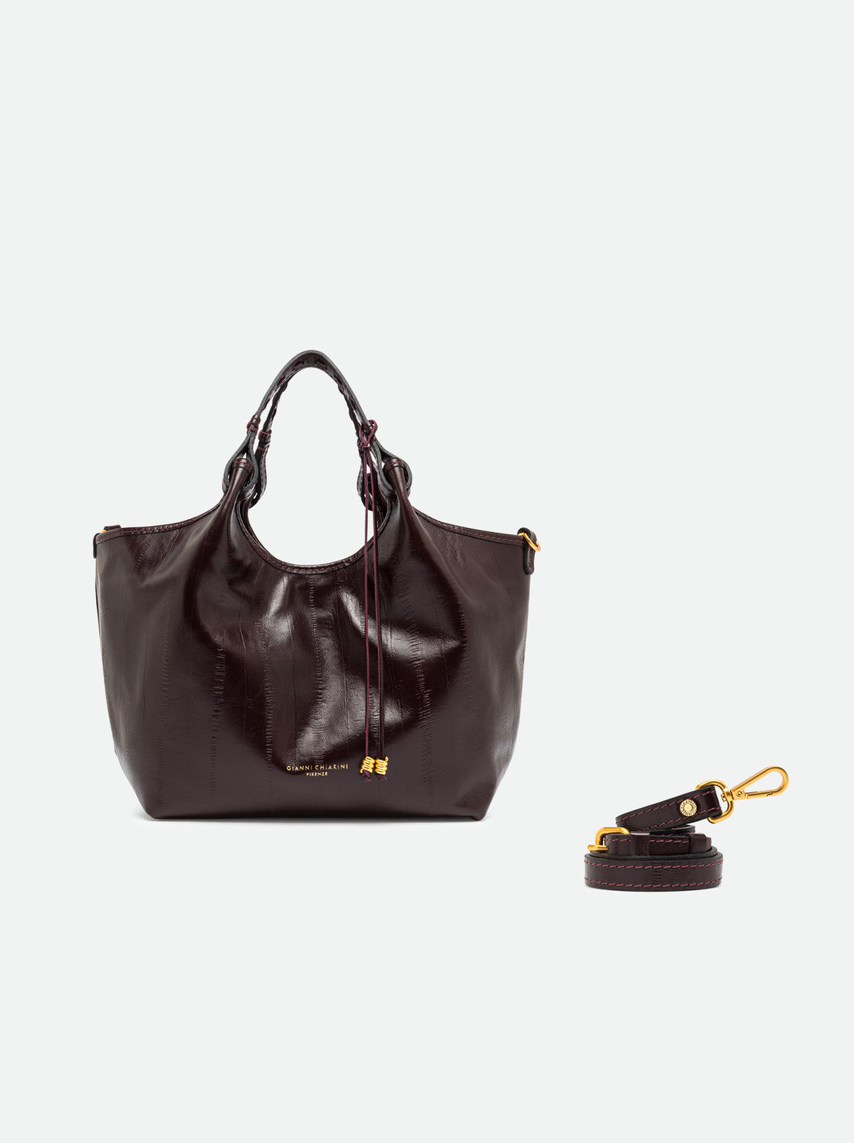 Gianni Chiarini borsa a mano in pelle "Dua" Bordeaux BS12679 EEL-PSLY.14601 ANTIQUE