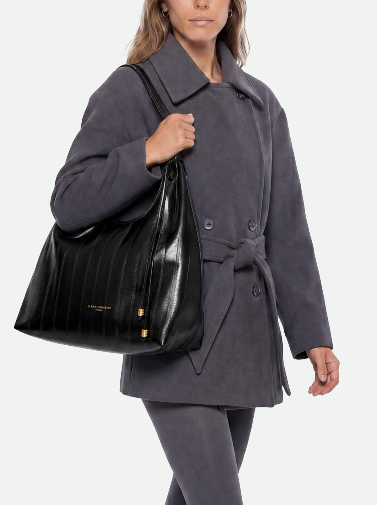 Gianni Chiarini borsa shopping in pelle "Dua" Nero BS12680 EEL-PSLY.001 NERO