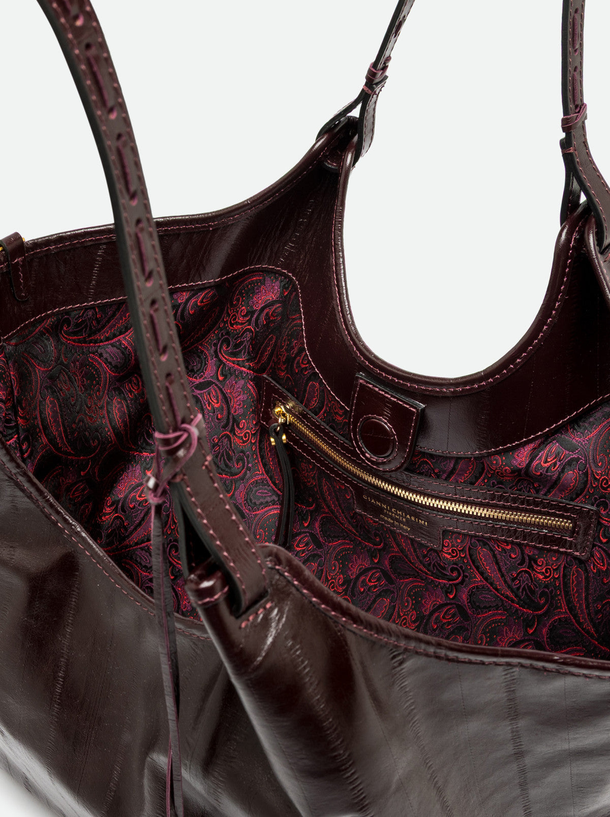 Gianni Chiarini borsa shopping in pelle "Dua" Bordeaux BS12680 EEL-PSLY.14601 ANTIQUE