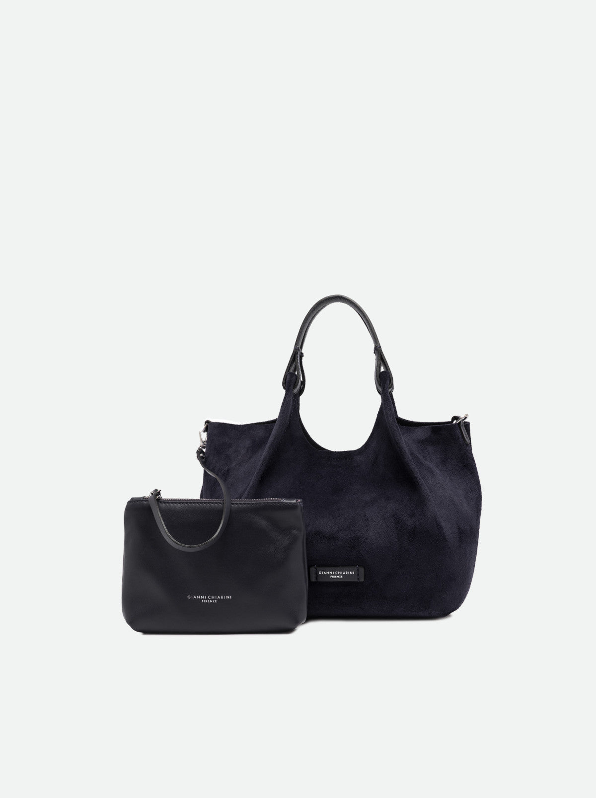 Gianni Chiarini borsa a mano in camoscio "Dua" Blu BS9799CM-PL.14596 NOTTURNO