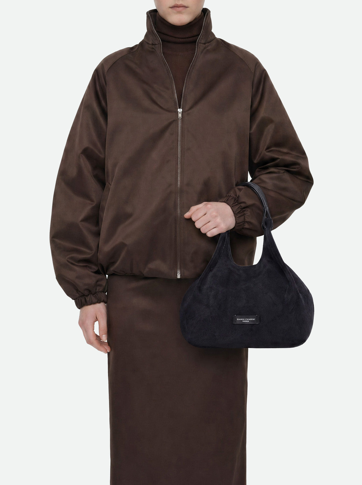 Gianni Chiarini borsa a mano in camoscio "Dua" Blu BS9799CM-PL.14596 NOTTURNO