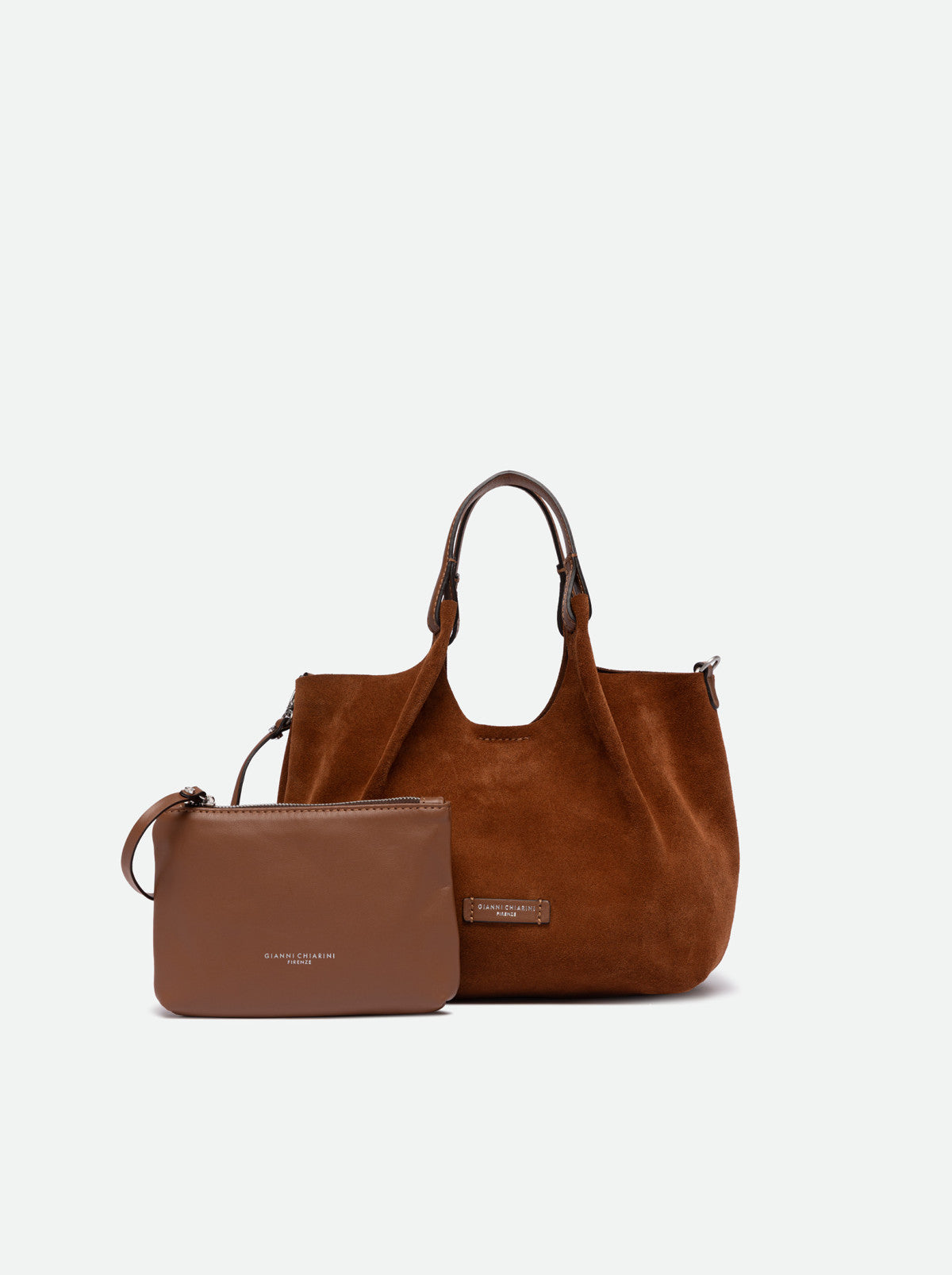 Gianni Chiarini borsa a mano in camoscio "Dua" Cuoio BS9799CM-PL.099 COGNAC