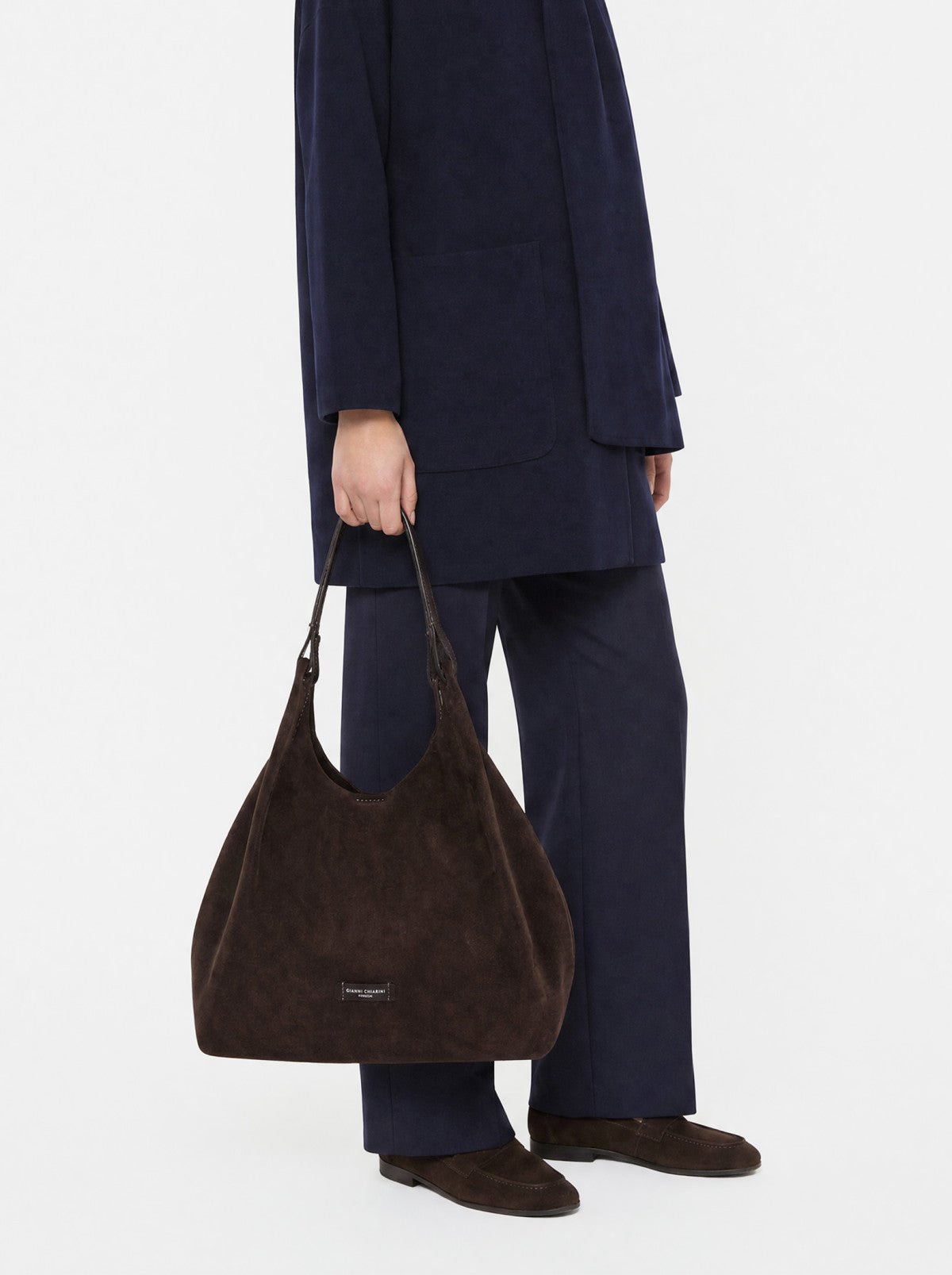 Gianni Chiarini borsa shopping in camoscio "Dua" Marrone BS9800CM-PL.974 MOKA