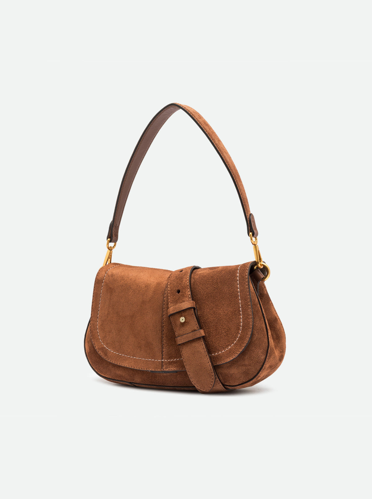 Gianni Chiarini borsa a spalla in camoscio "Helena Round" Cuoio BS12618CM-PL.099 COGNAC