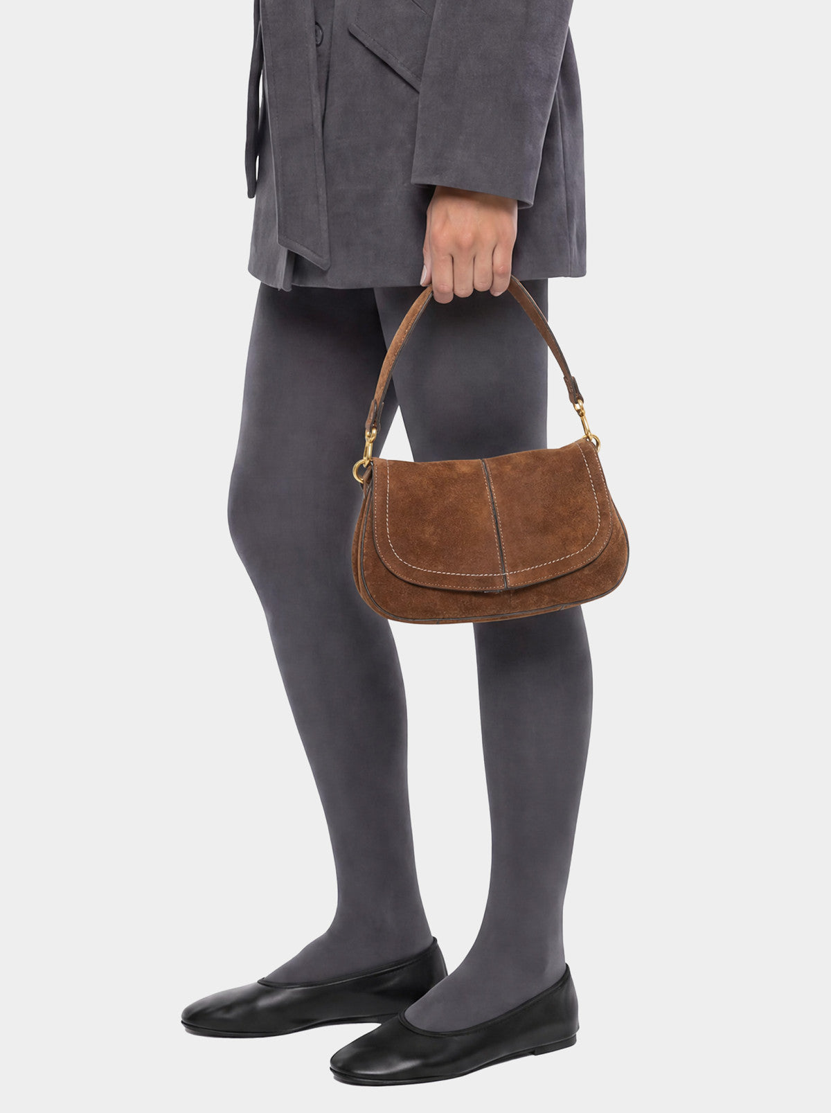 Gianni Chiarini borsa a spalla in camoscio "Helena Round" Cuoio BS12618CM-PL.099 COGNAC