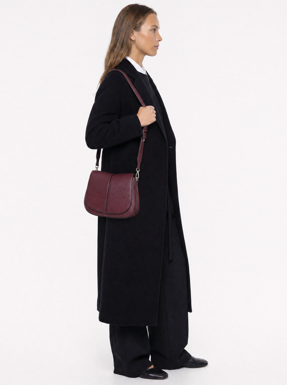 Gianni Chiarini borsa a tracolla in pelle "Helena Round" Bordeaux BS9036COMM GRN.14601 ANTIQUE R