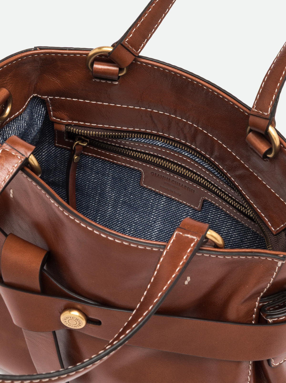 Gianni Chiarini borsa a mano in pelle "Miranda" Cuoio BS12636RALPH.331 NOCE