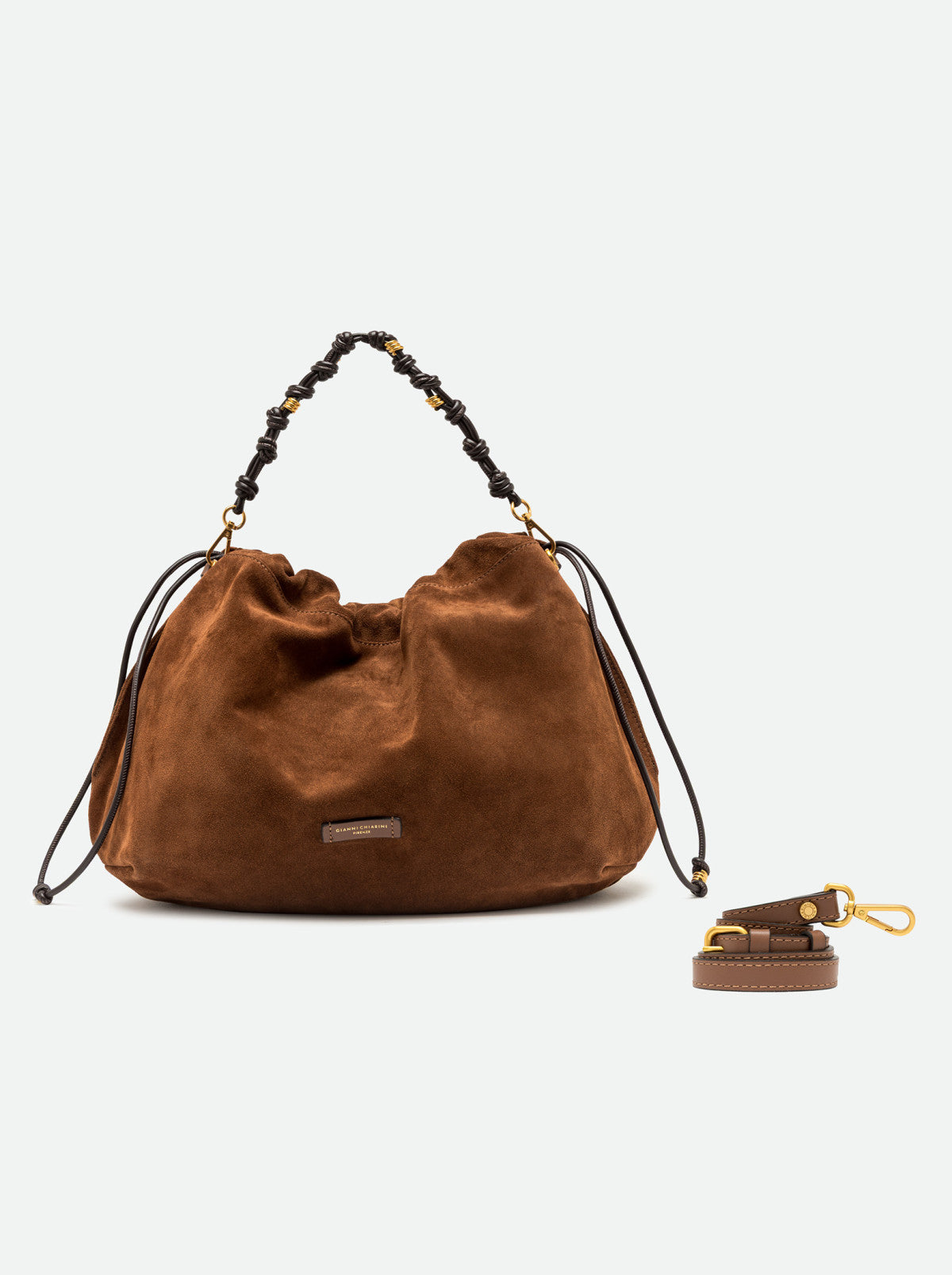 Gianni Chiarini borsa a spalla in camoscio "Morgana" Cuoio BS12260CM-PL.099 COGNAC