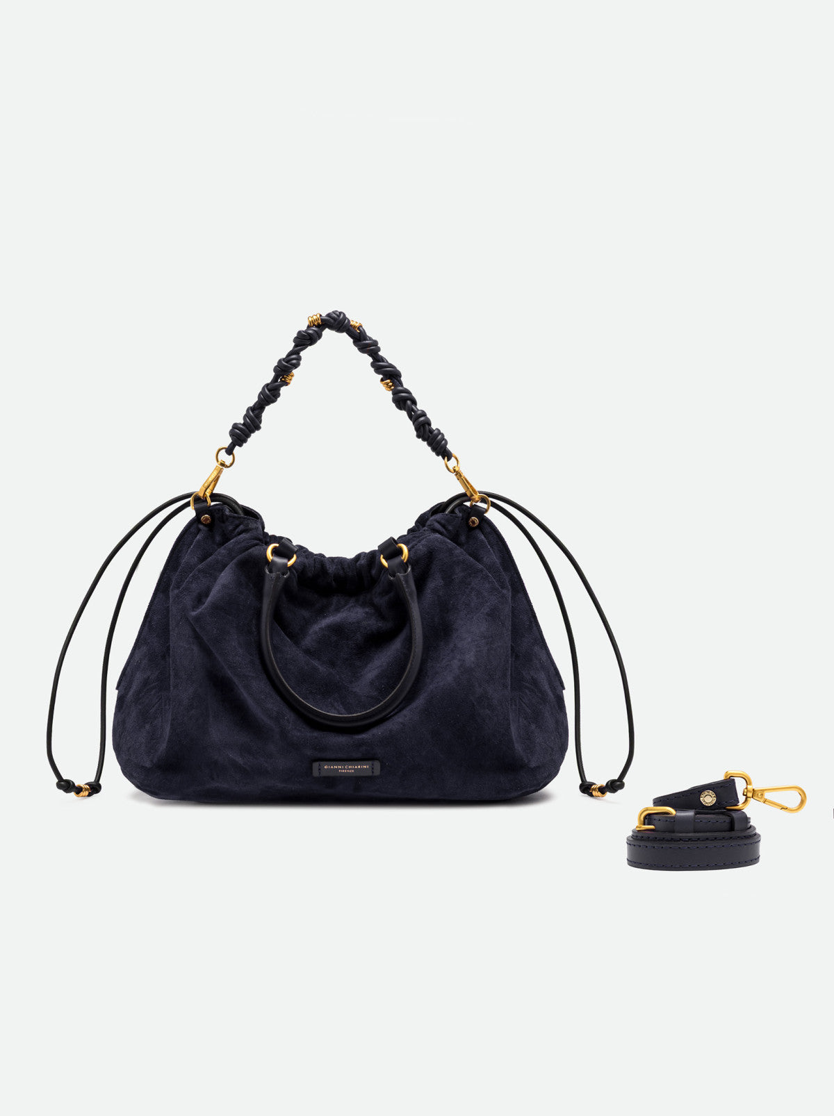 Gianni Chiarini borsa a mano in camoscio "Morgana" Blu BS12261CM-PL.14596 NOTTURNO