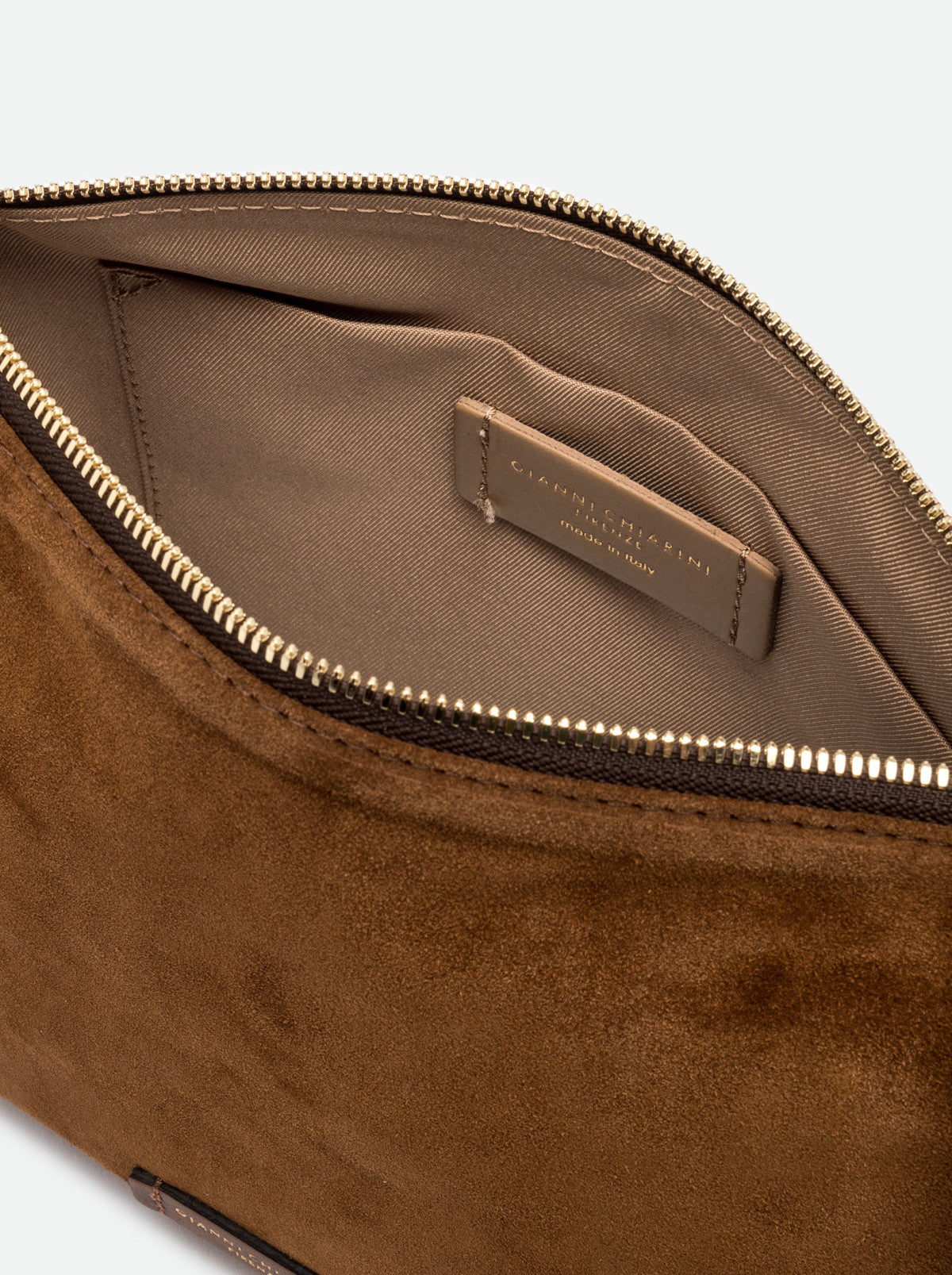 Gianni Chiarini borsa a mano in camoscio "Nora Pouch" Cuoio BS10225CM-PL.13827 COGNAC