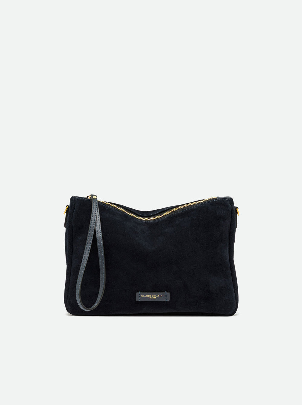 Gianni Chiarini borsa a mano in camoscio "Nora Pouch" Blu BS10225CM-PL.14596 NOTTURNO
