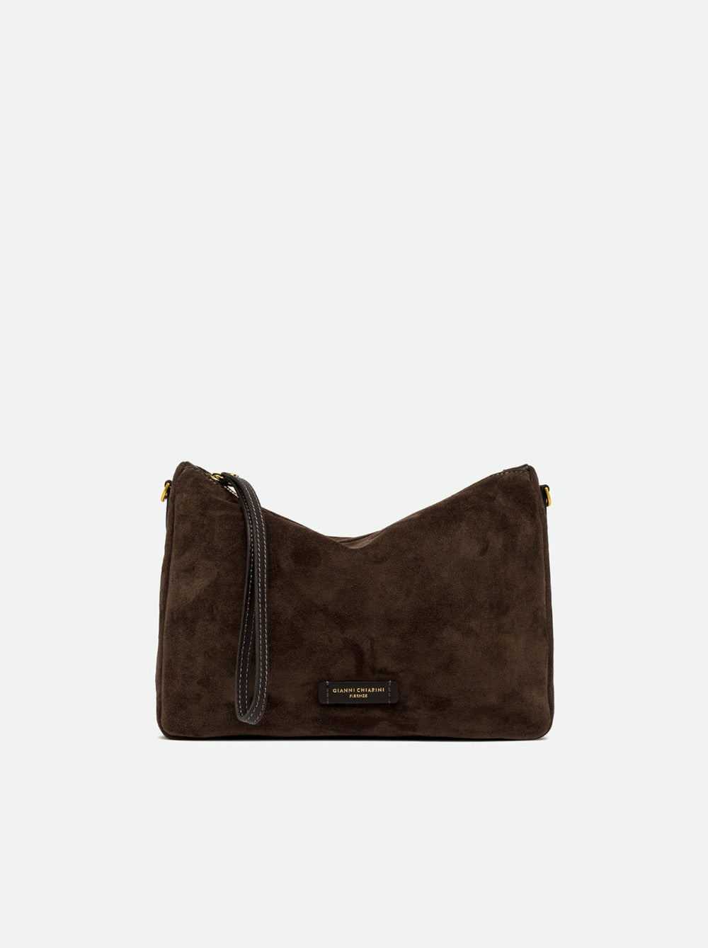 Gianni Chiarini borsa a mano in camoscio "Nora Pouch" Marrone BS10225CM-PL.974 MOKA