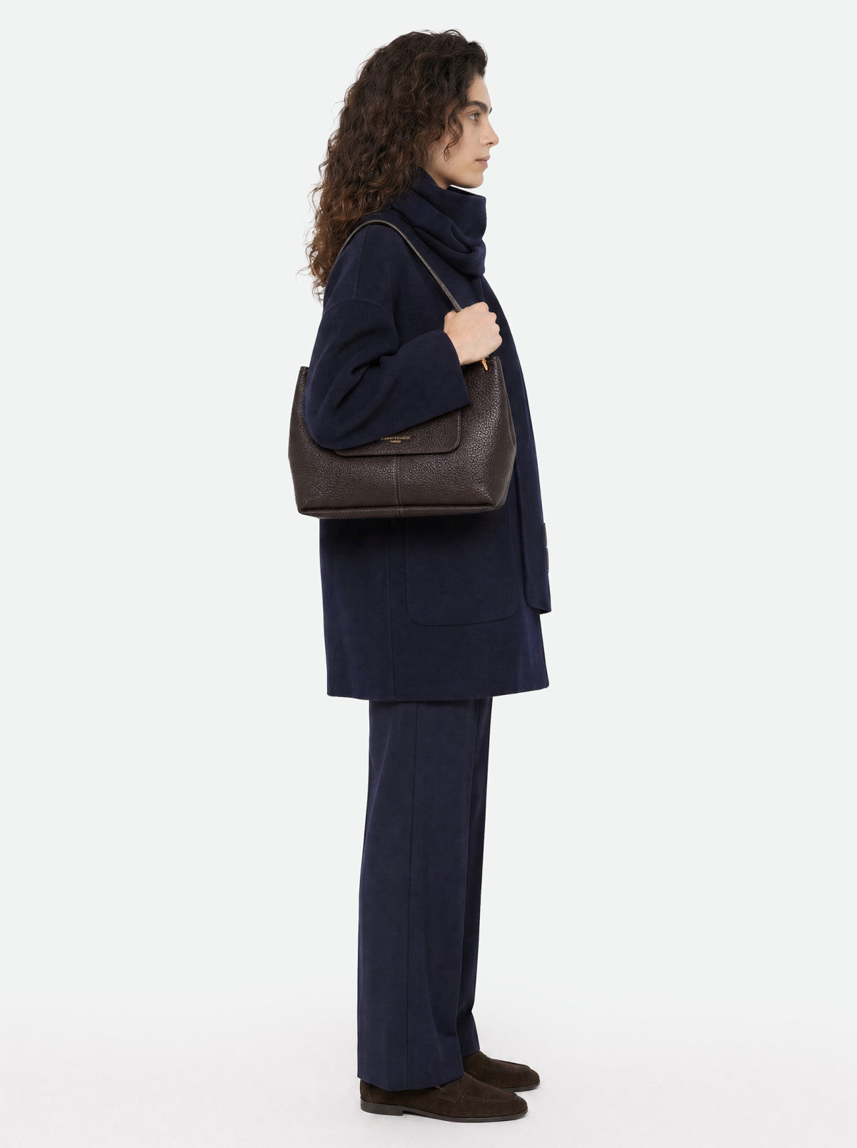 Gianni Chiarini borsa a spalla in pelle "Sandra" Marrone BS12170RNG.2107 ESPRESSO
