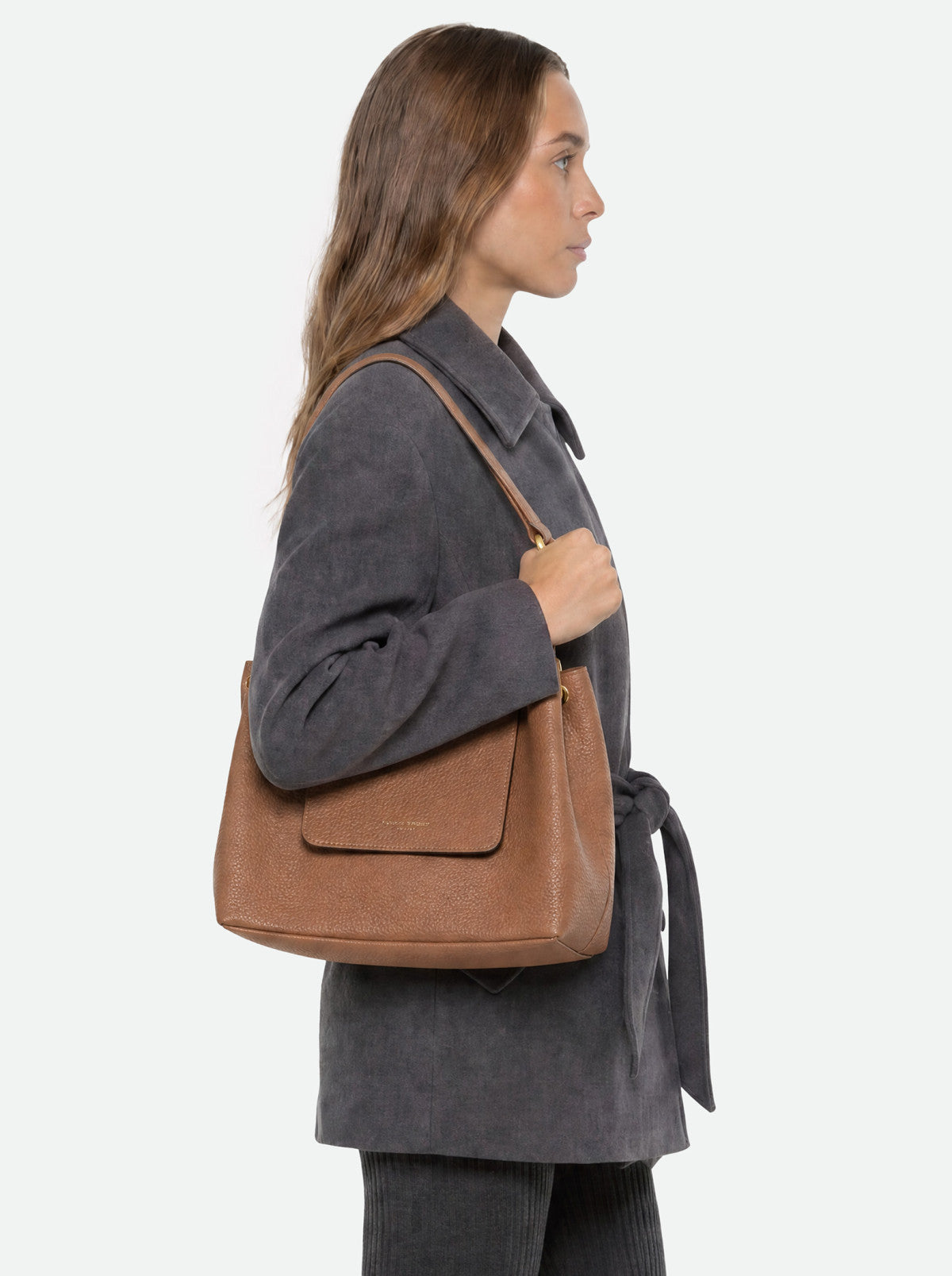 Gianni Chiarini borsa a spalla in pelle "Sandra" Cuoio BS12170RNG.331 NOCE