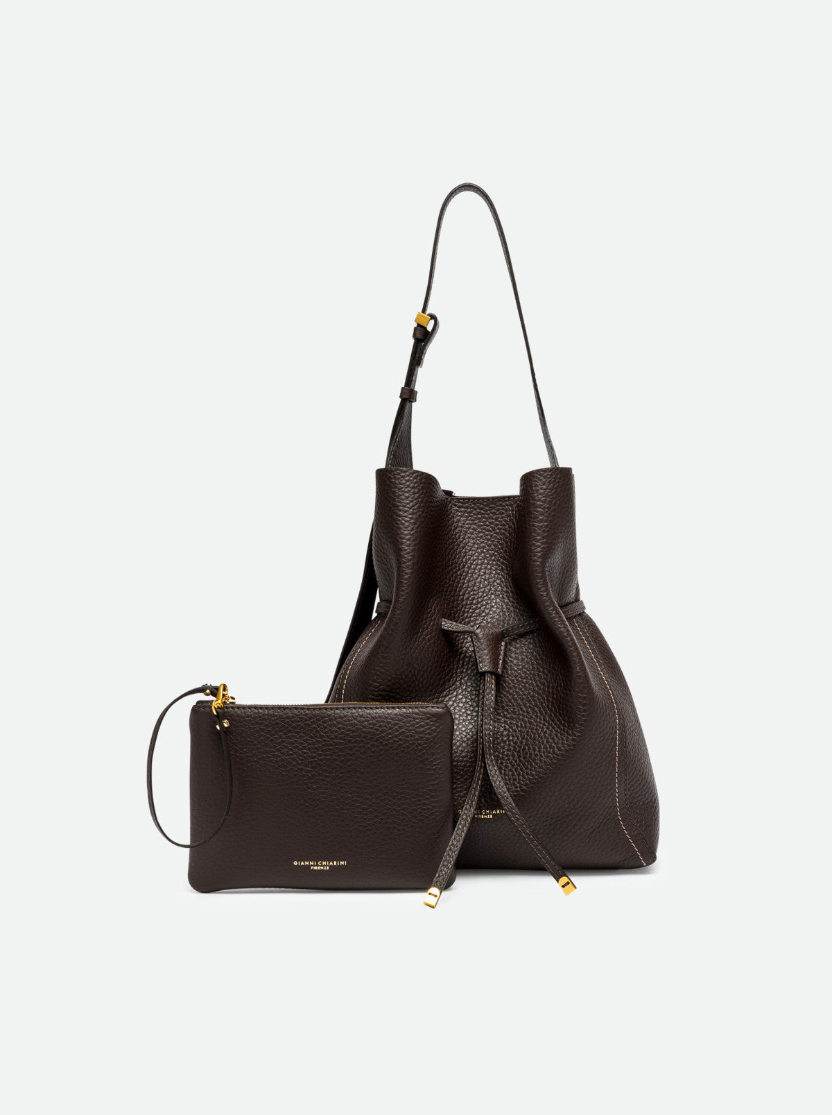 Gianni Chiarini borsa secchiello in pelle "Sienna" Marrone BS11787RNGDBL.2107 ESPRESSO