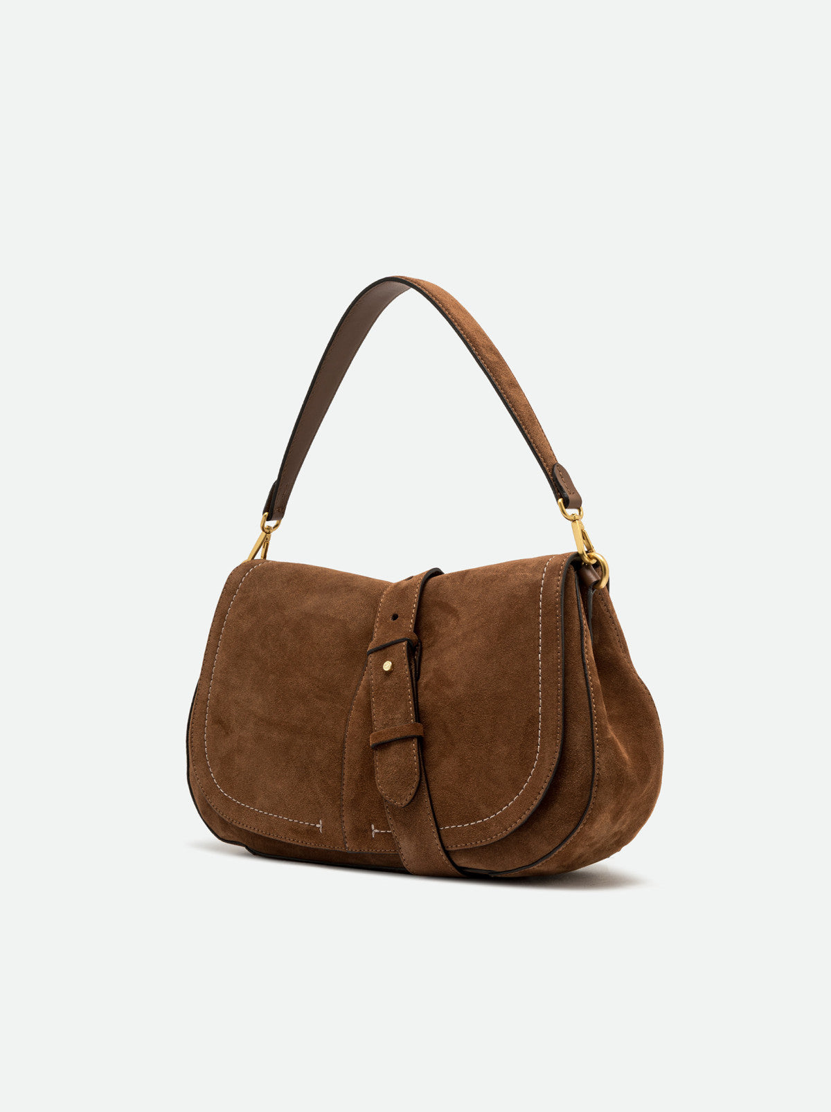 Gianni Chiarini borsa a spalla in camoscio "Helena Round" Cuoio BS12619CM-PL.099 COGNAC