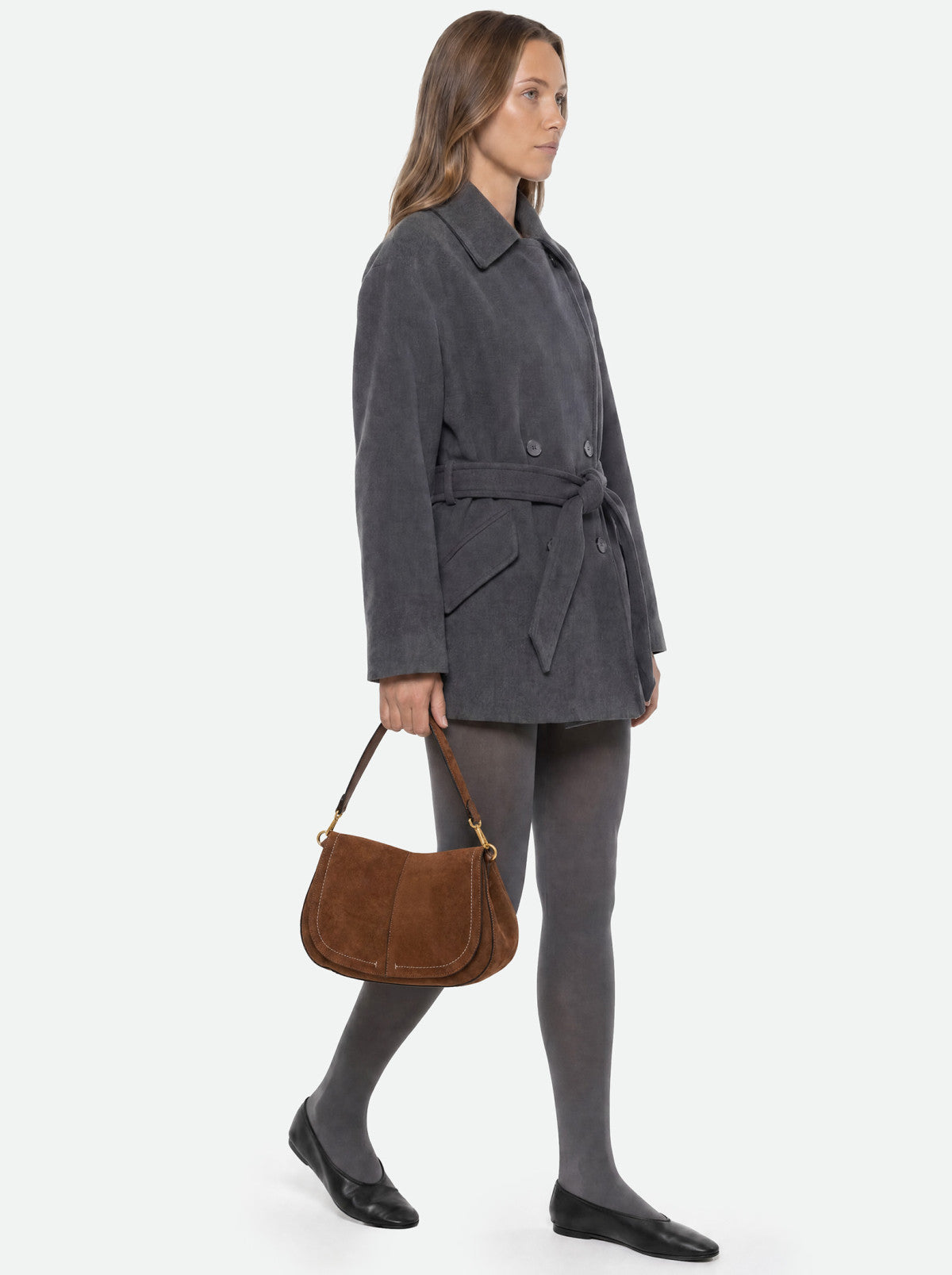 Gianni Chiarini borsa a spalla in camoscio "Helena Round" Cuoio BS12619CM-PL.099 COGNAC